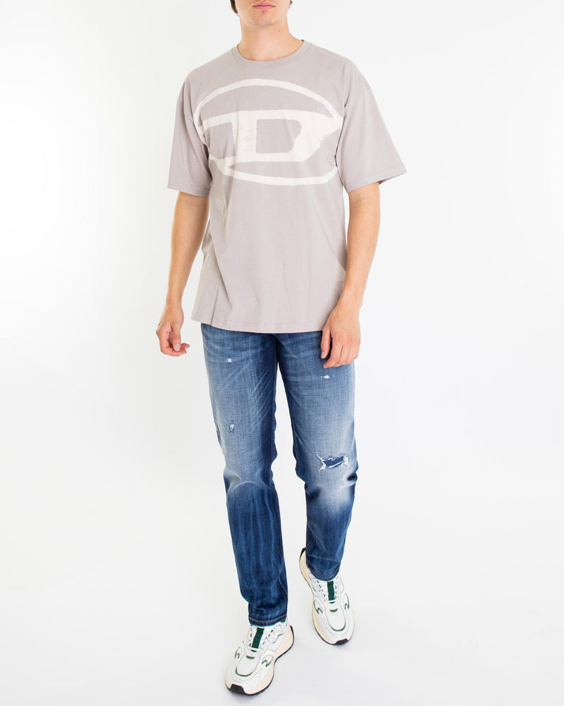 Diesel Heren T-Boxt-Bleach T-Shirt Grijs