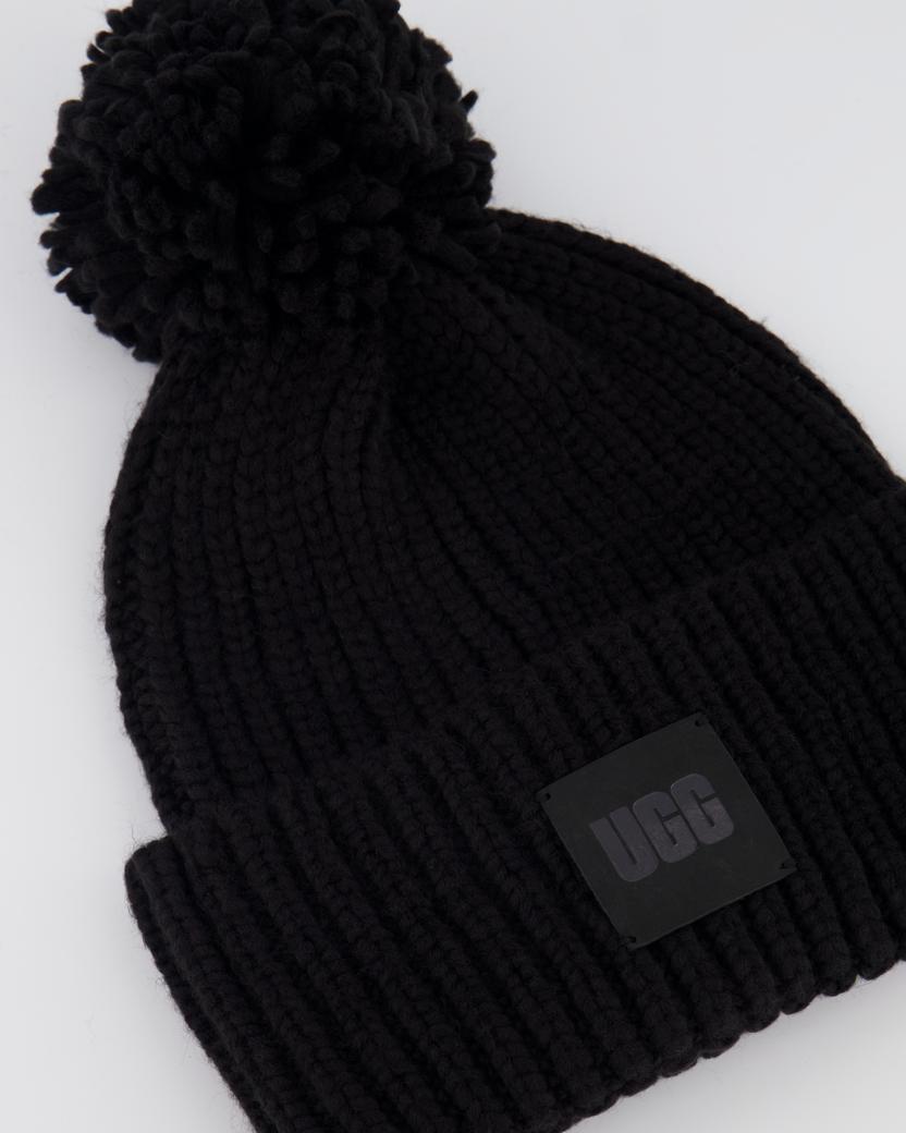 Women Ugg Rib Beanie Black