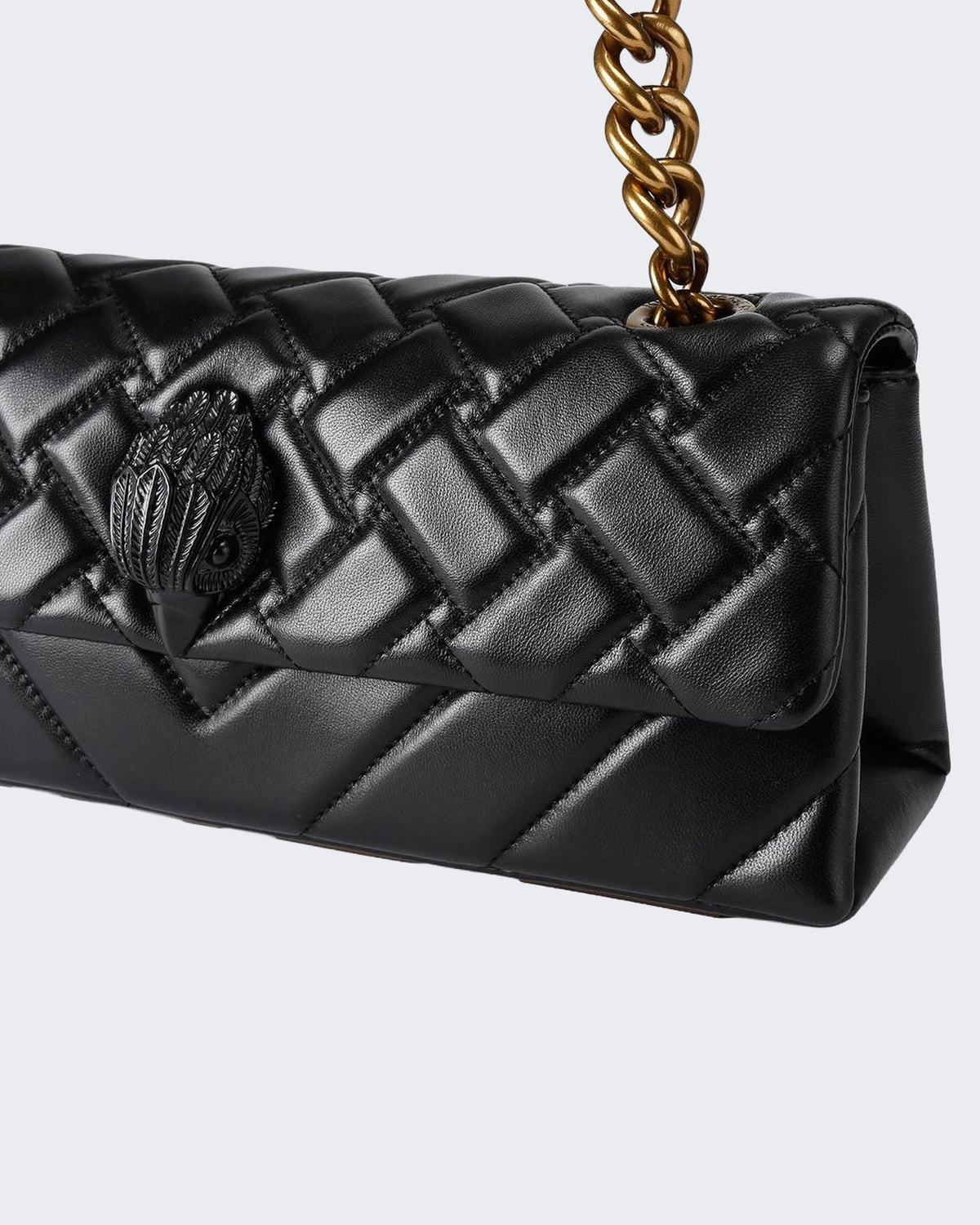 Kurt Geiger Dames 690-Kensington East West Kurt-Black-Leather Zwart - Eleganza.nl