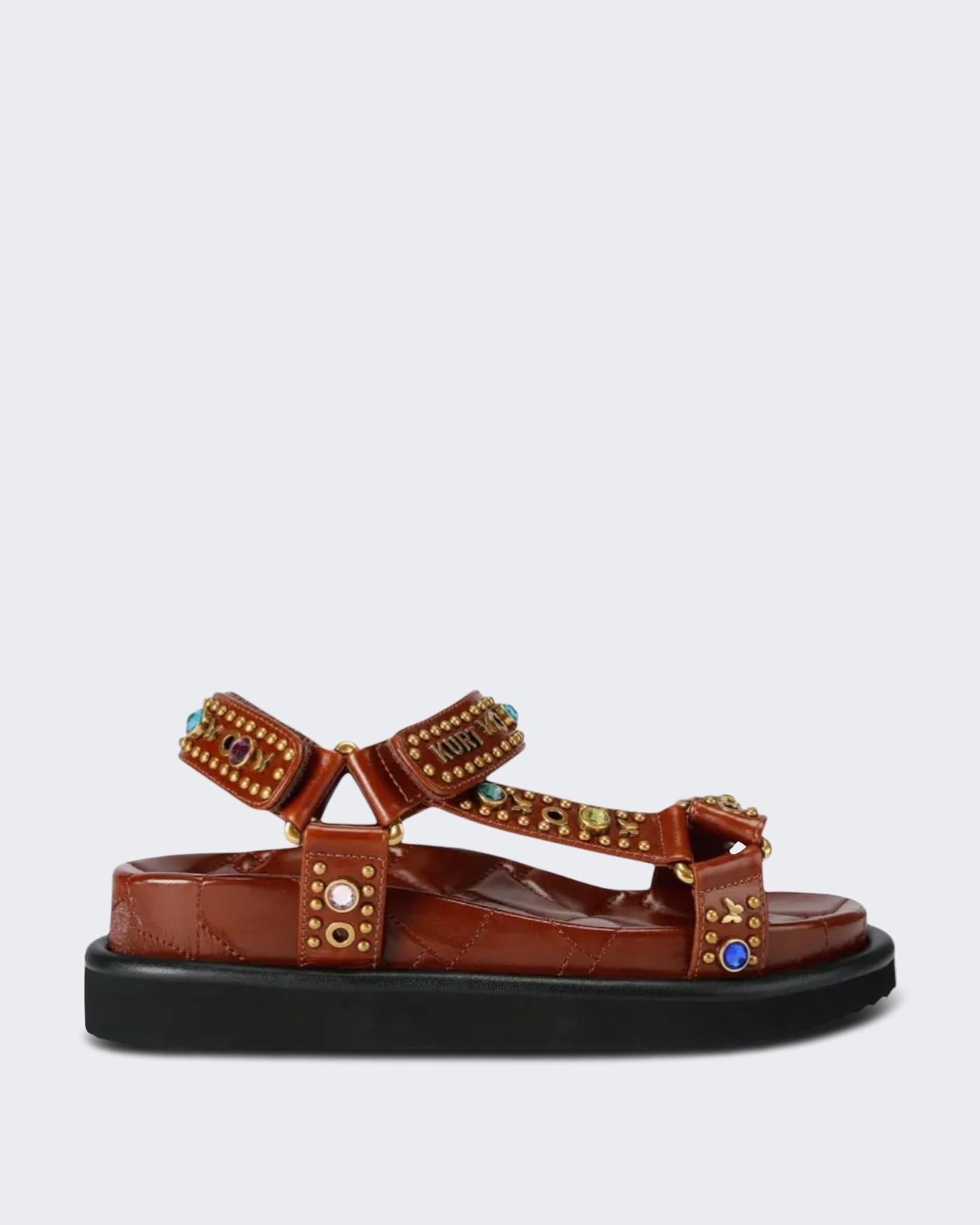 Kurt Geiger Dames Orson Sandaal Bruin - Eleganza.nl