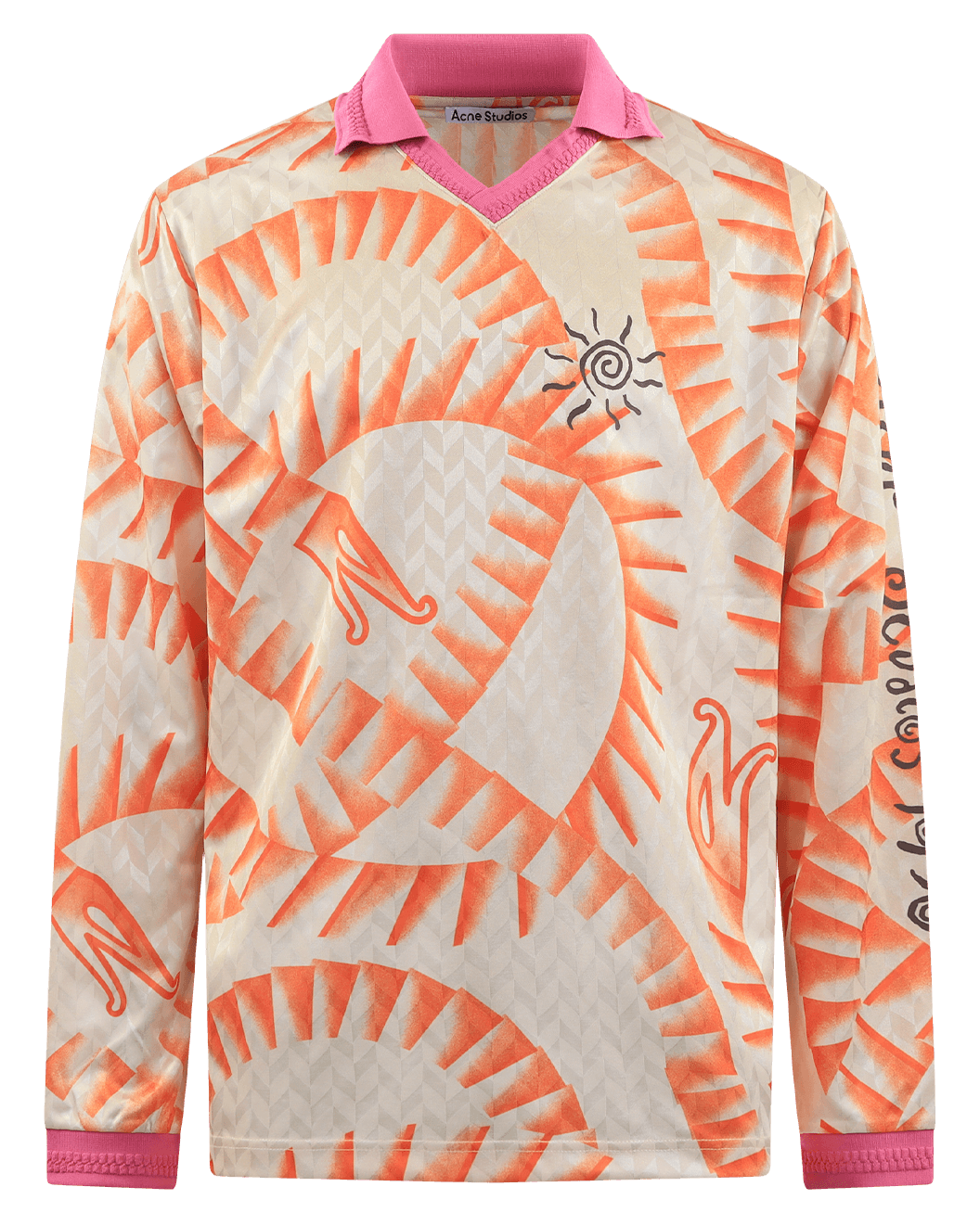 Men Printed Long Sleeve Oranje