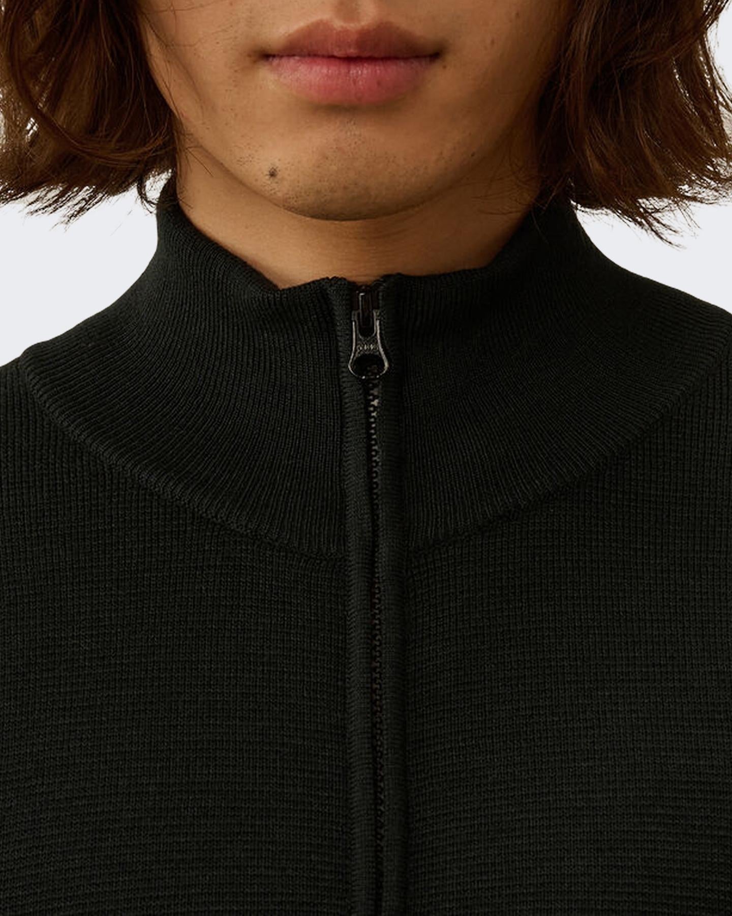 Heren Re-Wool Zip Cardigan Groen