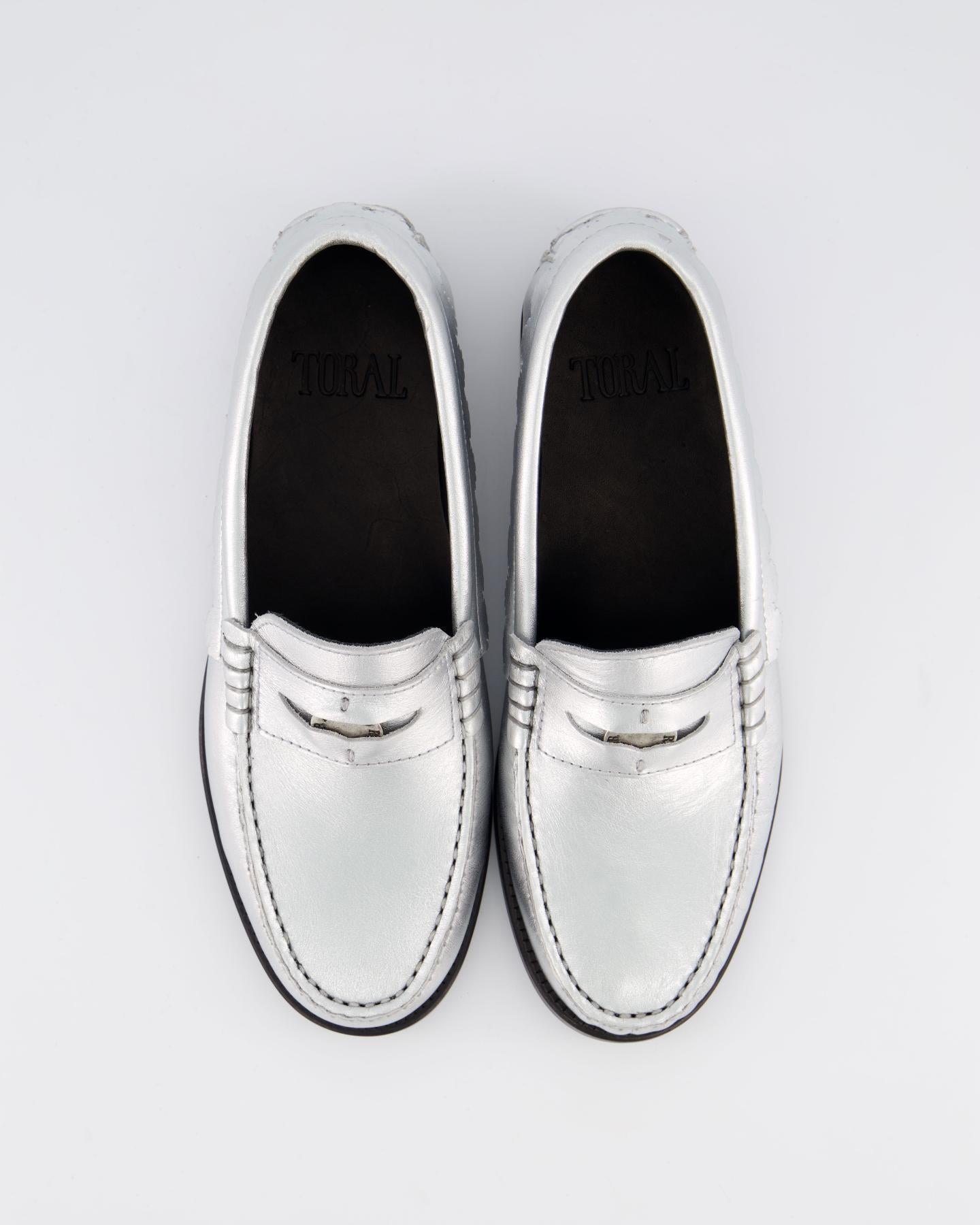 Dames Coin Loafer Metallic/Zilver