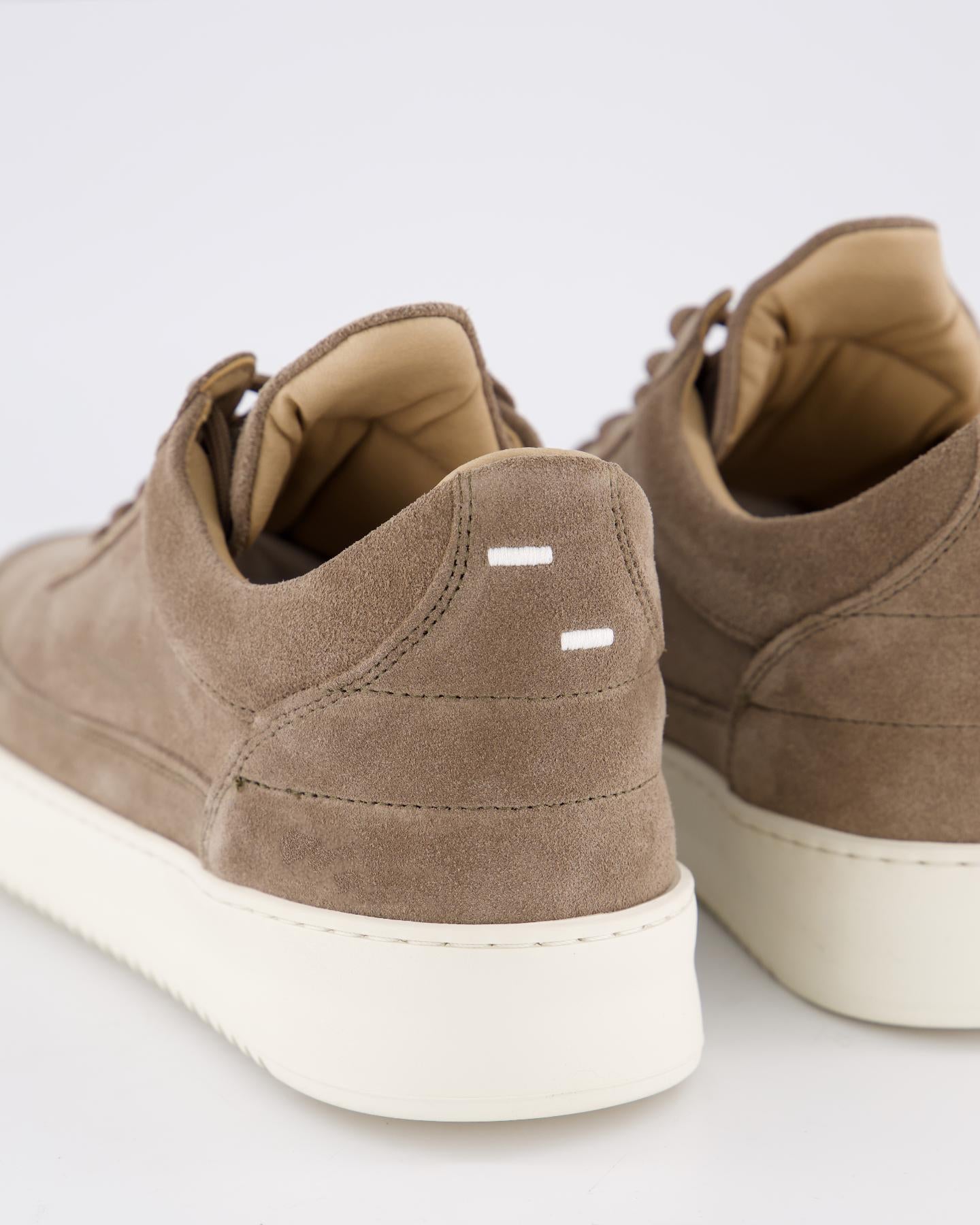 Heren Low Top Suede Sneaker Bruin