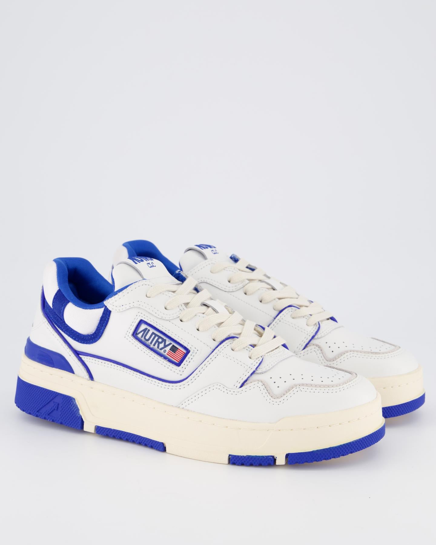 Heren CLC Low Sneaker Wit/Blauw