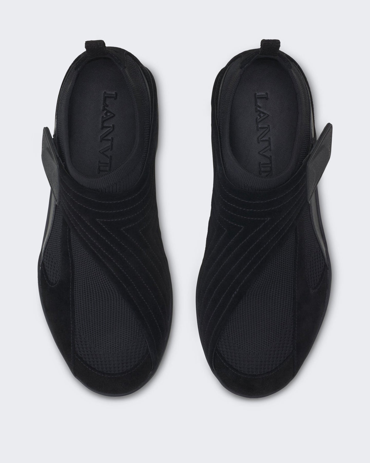 Lanvin Dames New Sneaker Knit Suede Black/Black - Eleganza.nl