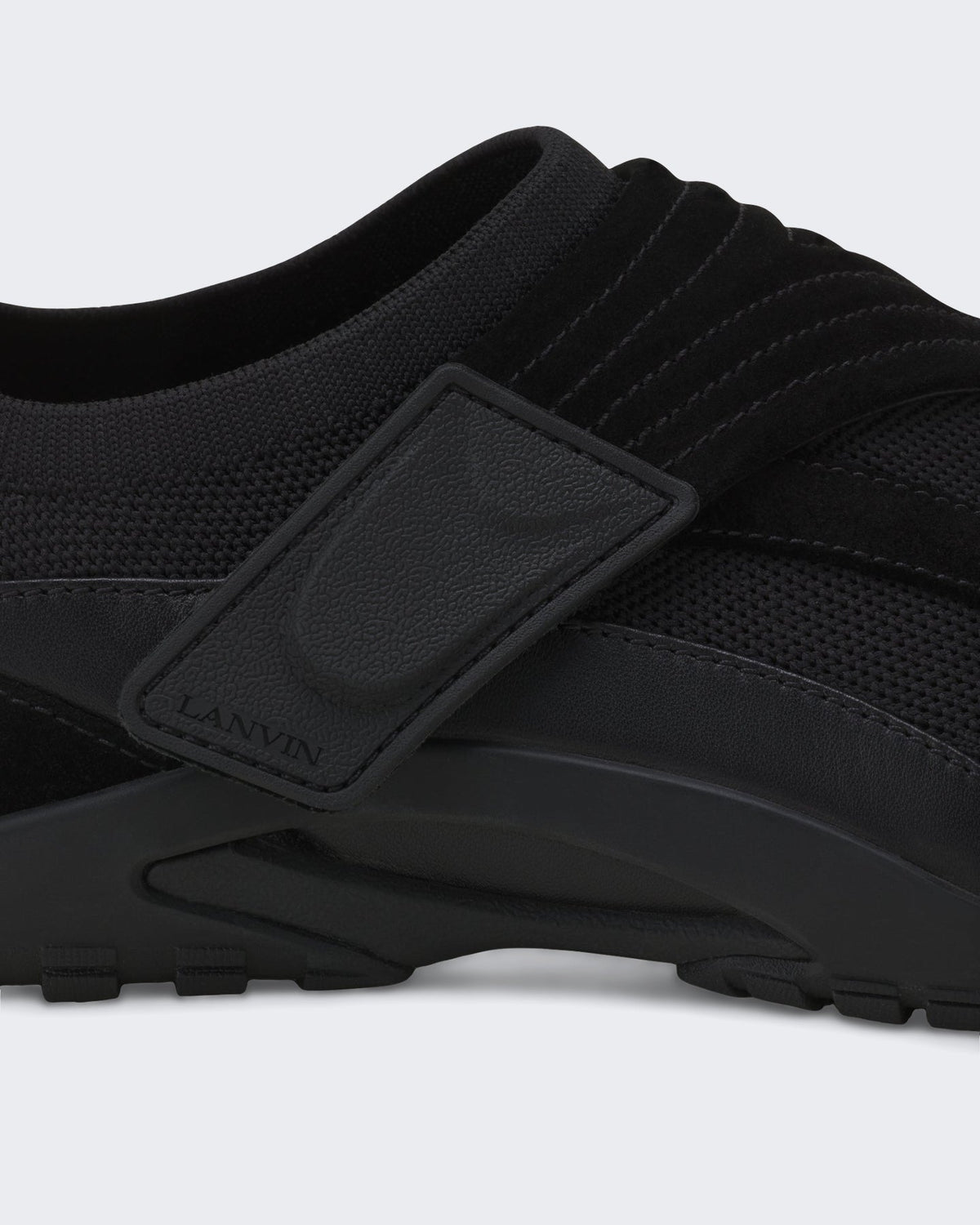 Lanvin Dames New Sneaker Knit Suede Black/Black - Eleganza.nl