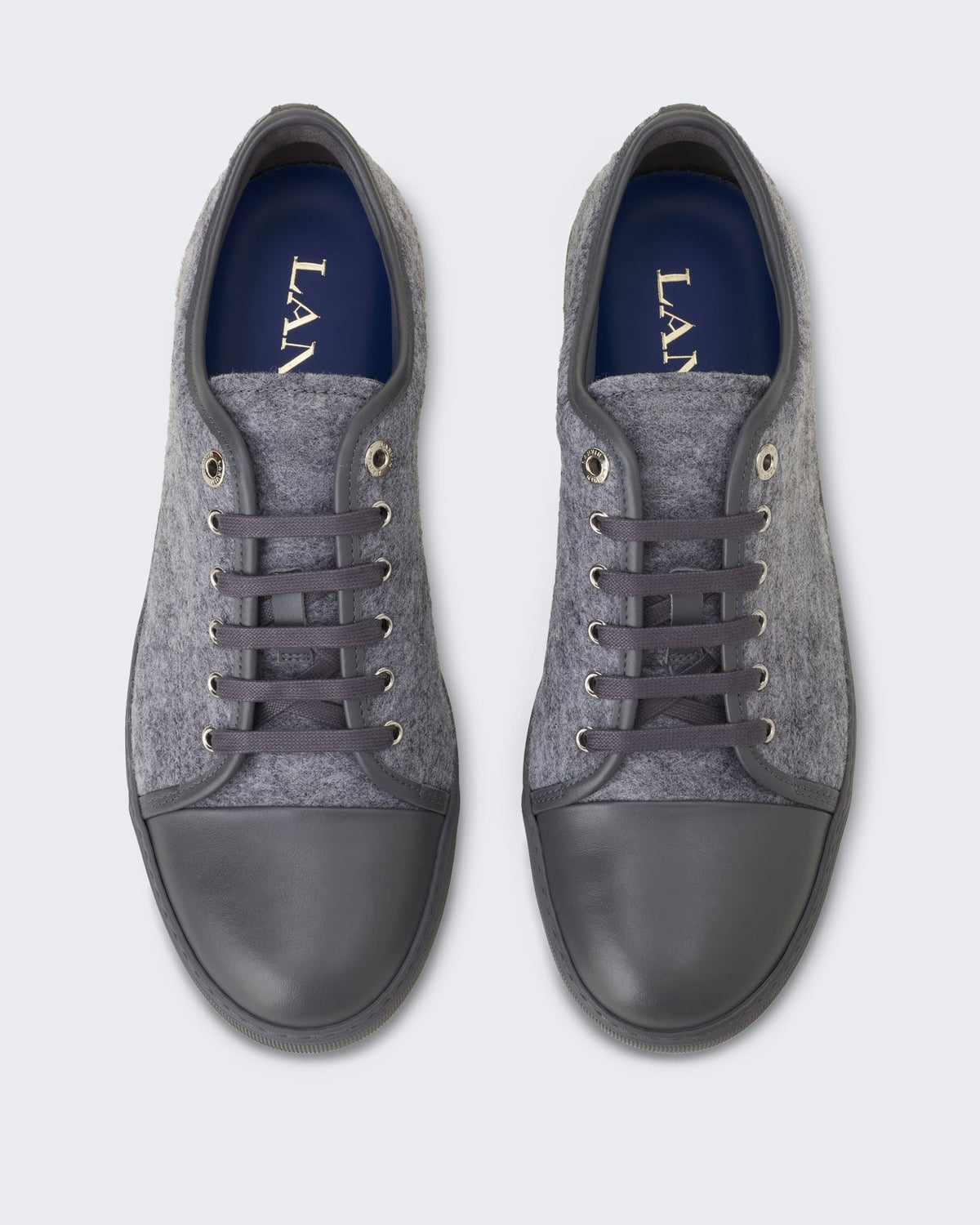 Lanvin Heren Dbb1 Sneakers Felt Light Grey - Eleganza.nl