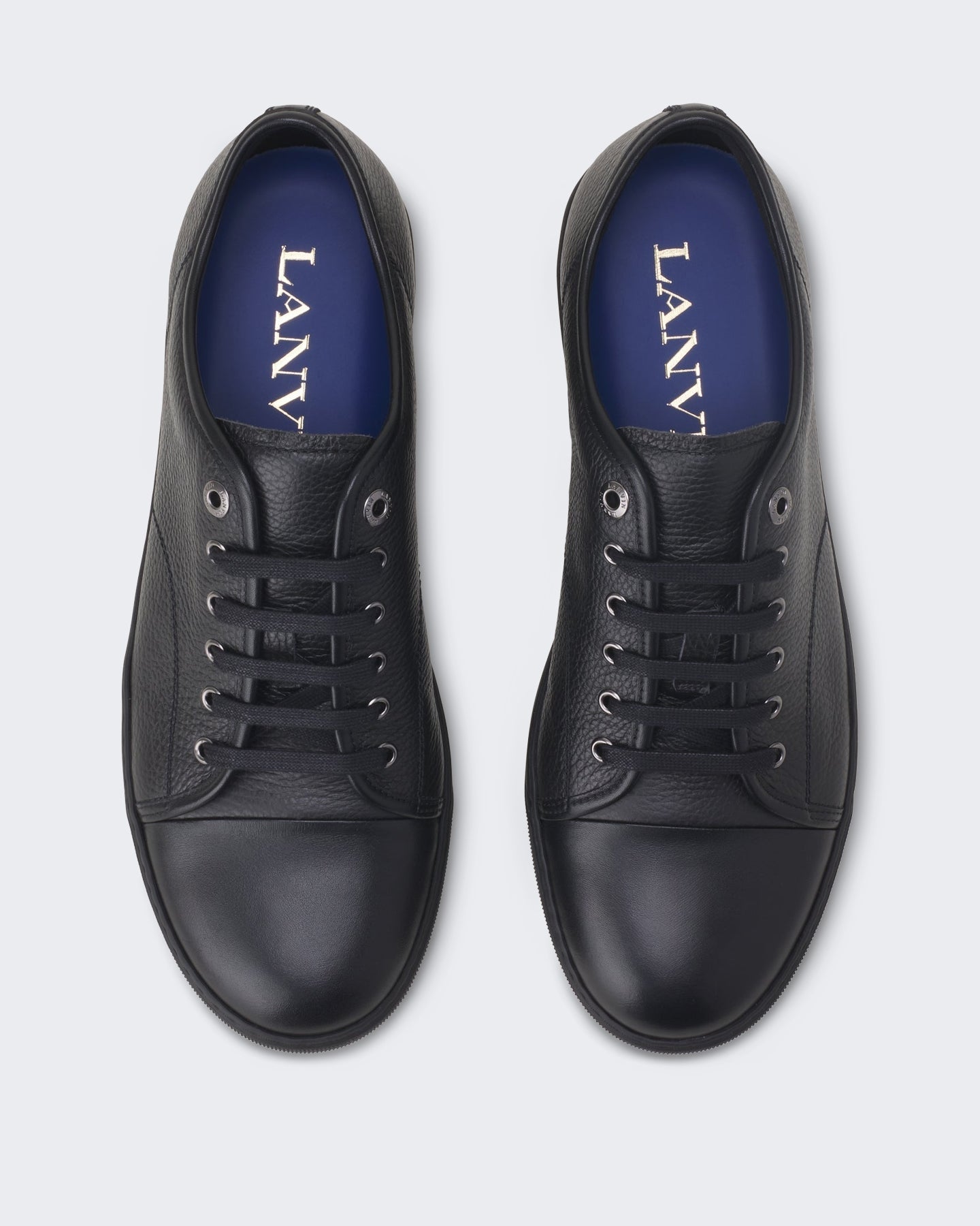 Lanvin Heren Dbb1 Sneakers Grained Leather Zwart - Eleganza.nl