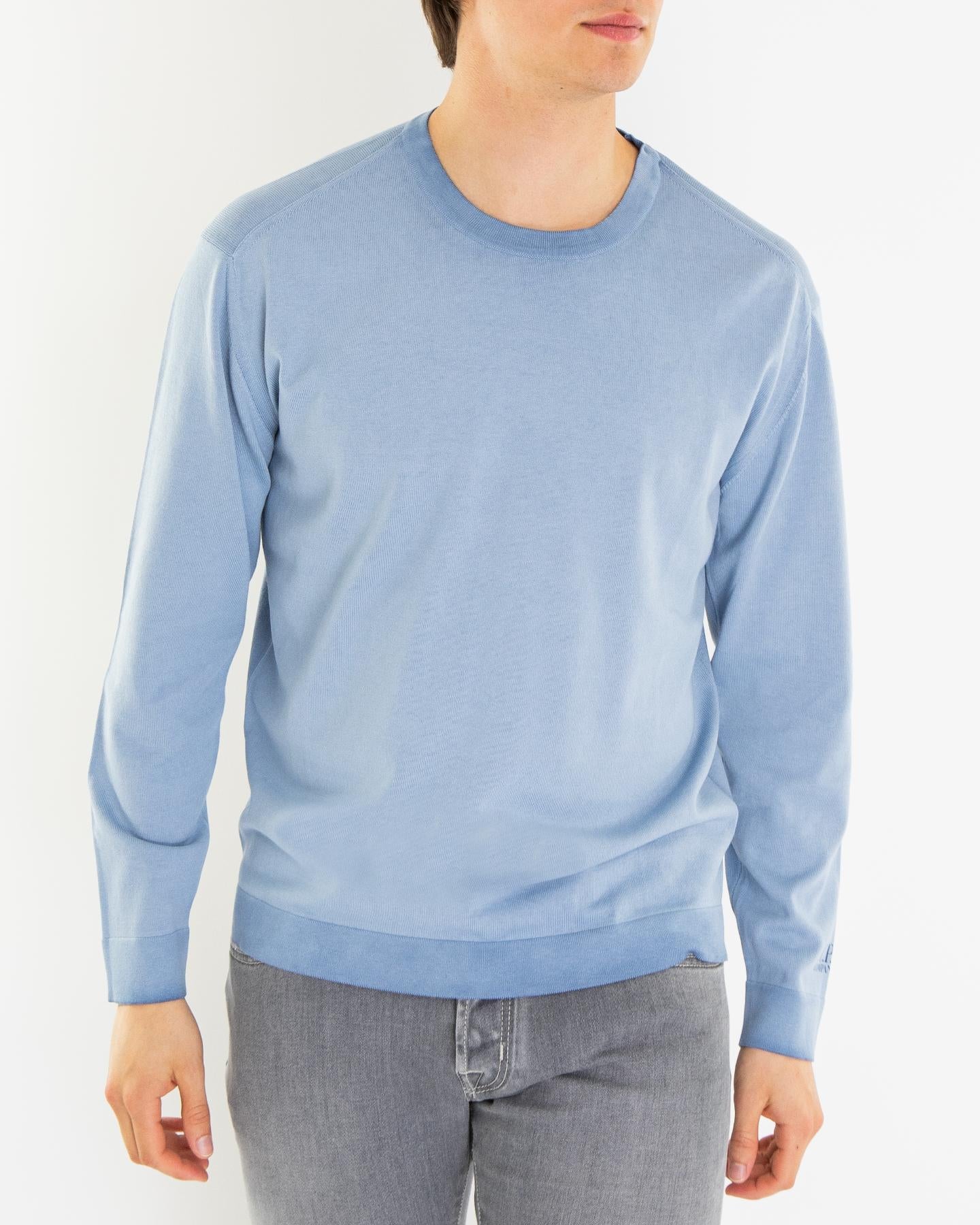 Heren Crew Neck Knit Blauw