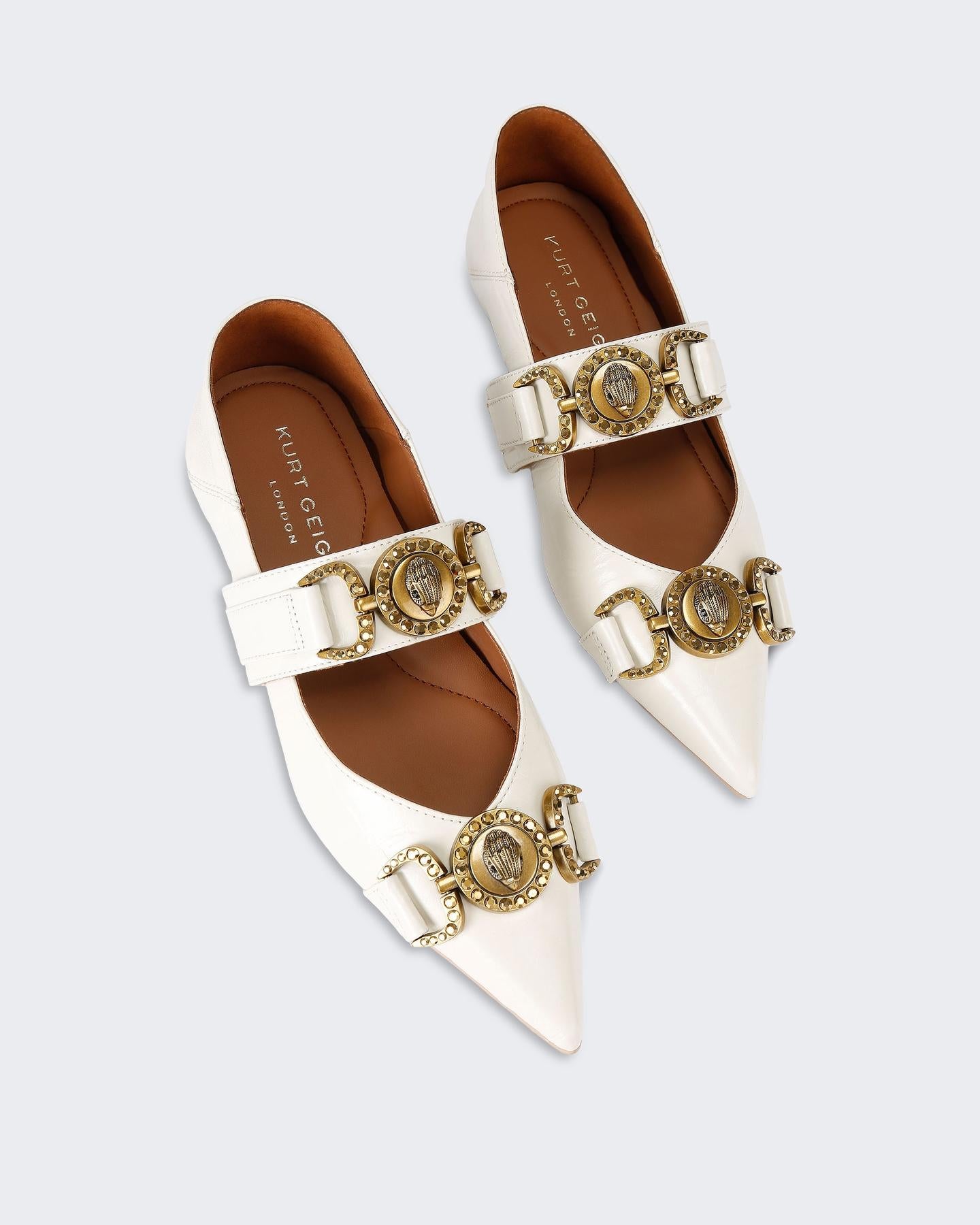 Dames Mansion Point Ballerina Wit