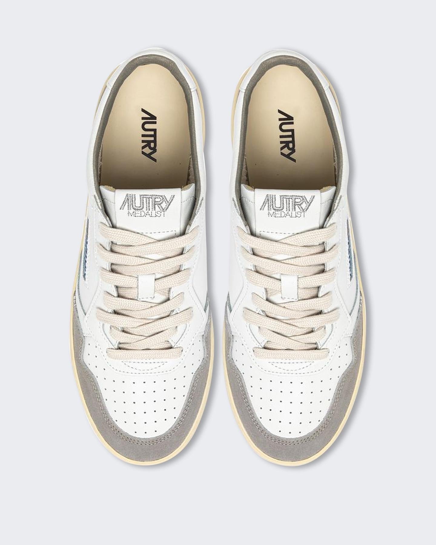 Heren Medalist Low Sneaker Wit/Grijs
