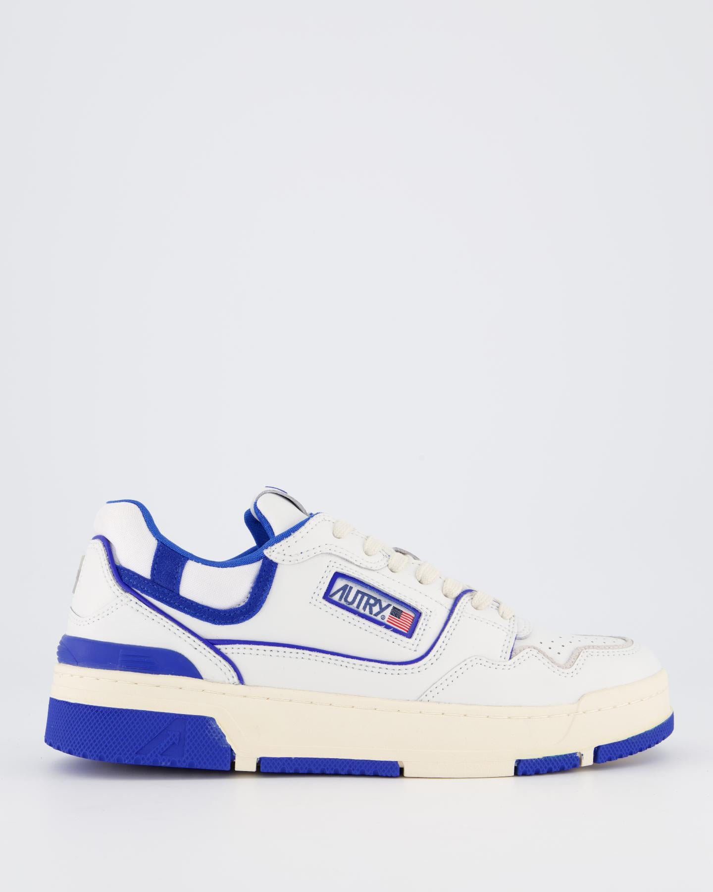 Heren CLC Low Sneaker Wit/Blauw