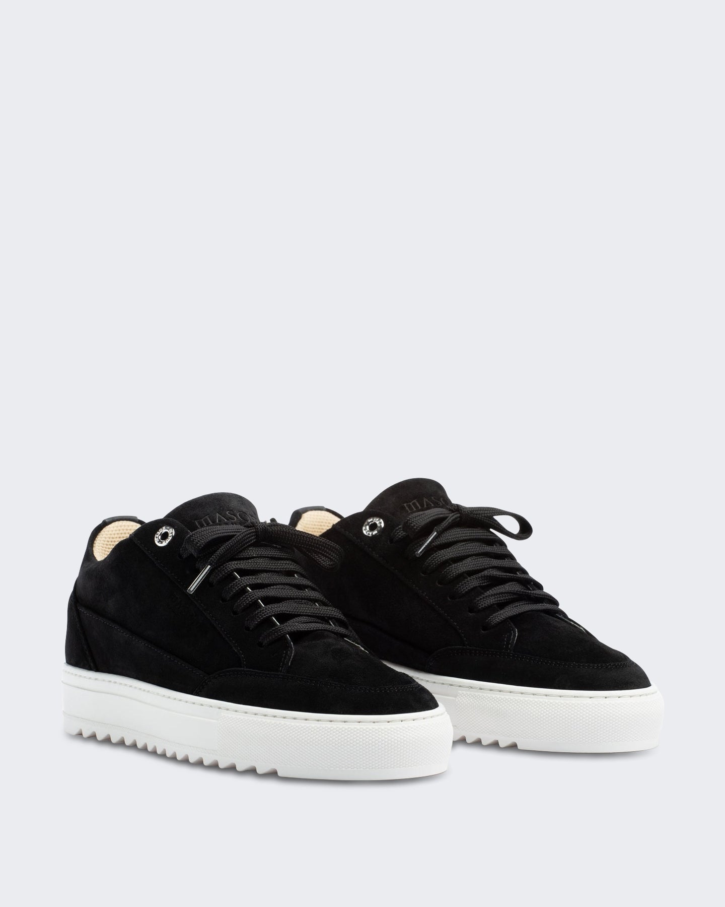 Mason Garments Heren Nativo leren sneaker in zwart - Eleganza.nl
