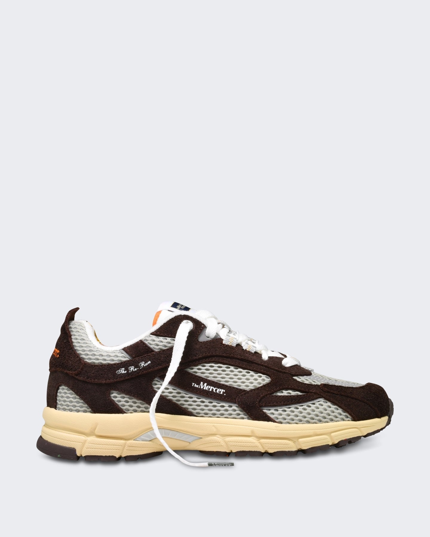 Mercer Unisex Leren sneaker met Americana-details Bruin - Eleganza.nl