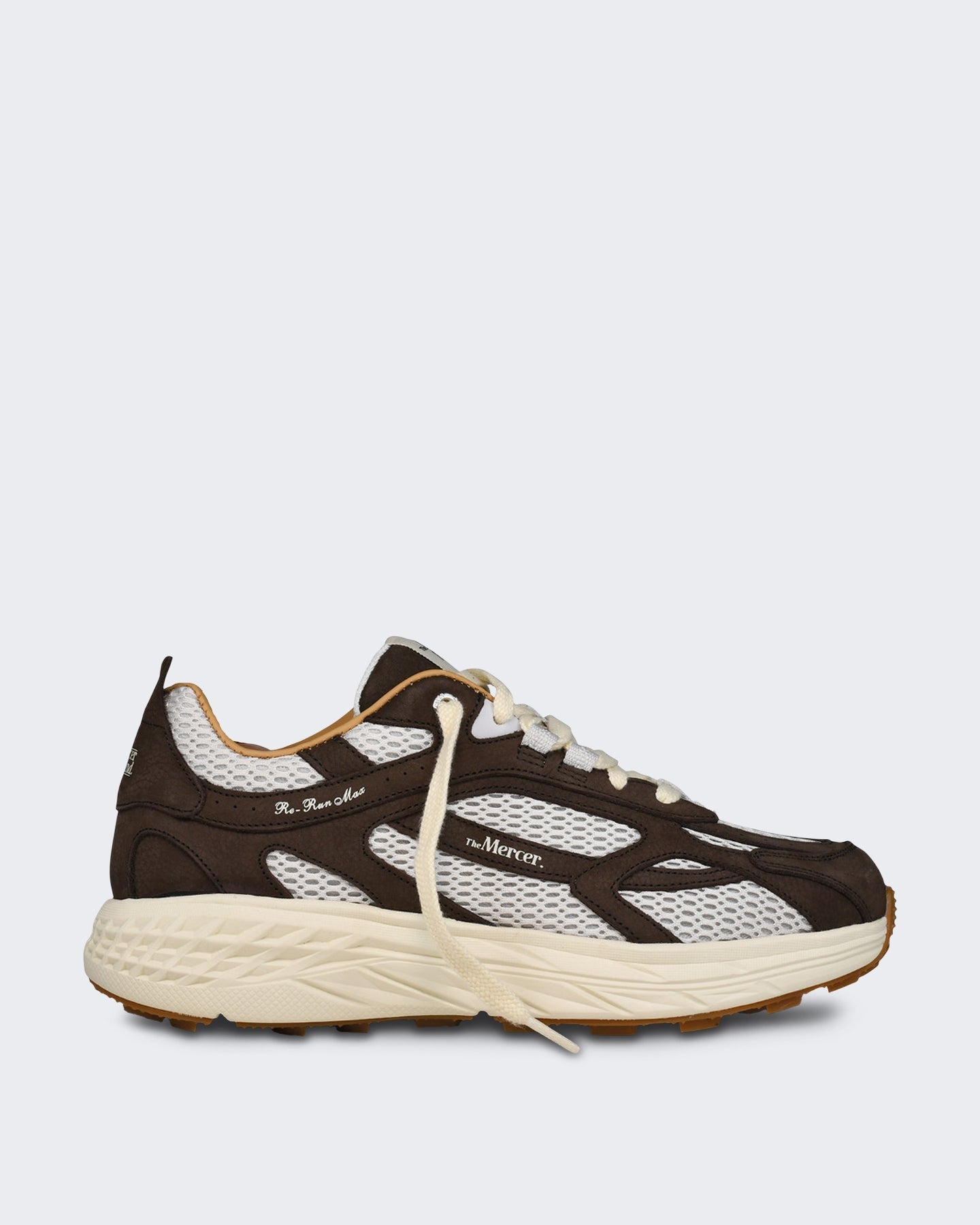 Mercer Unisex Nubuck sneaker in donkere uitvoering Bruin - Eleganza.nl