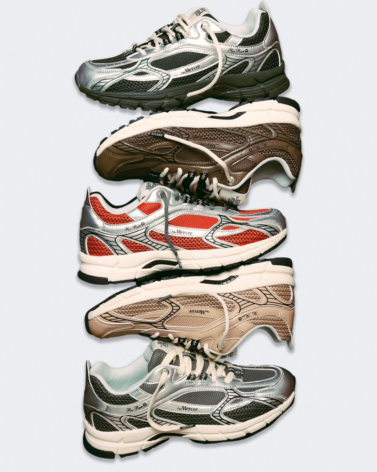 Mercer Unisex Sneaker met scratched zilverdetails Zilver - Eleganza.nl
