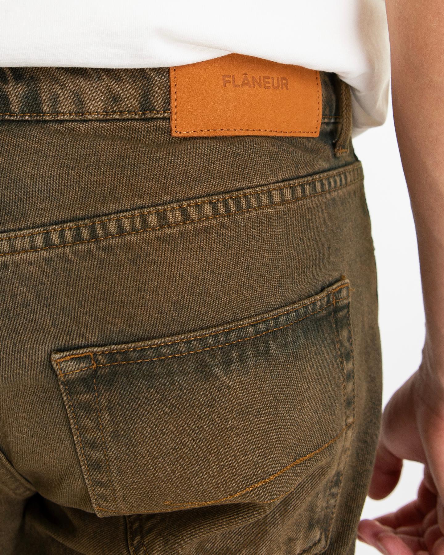 Heren Straight Jeans Beige