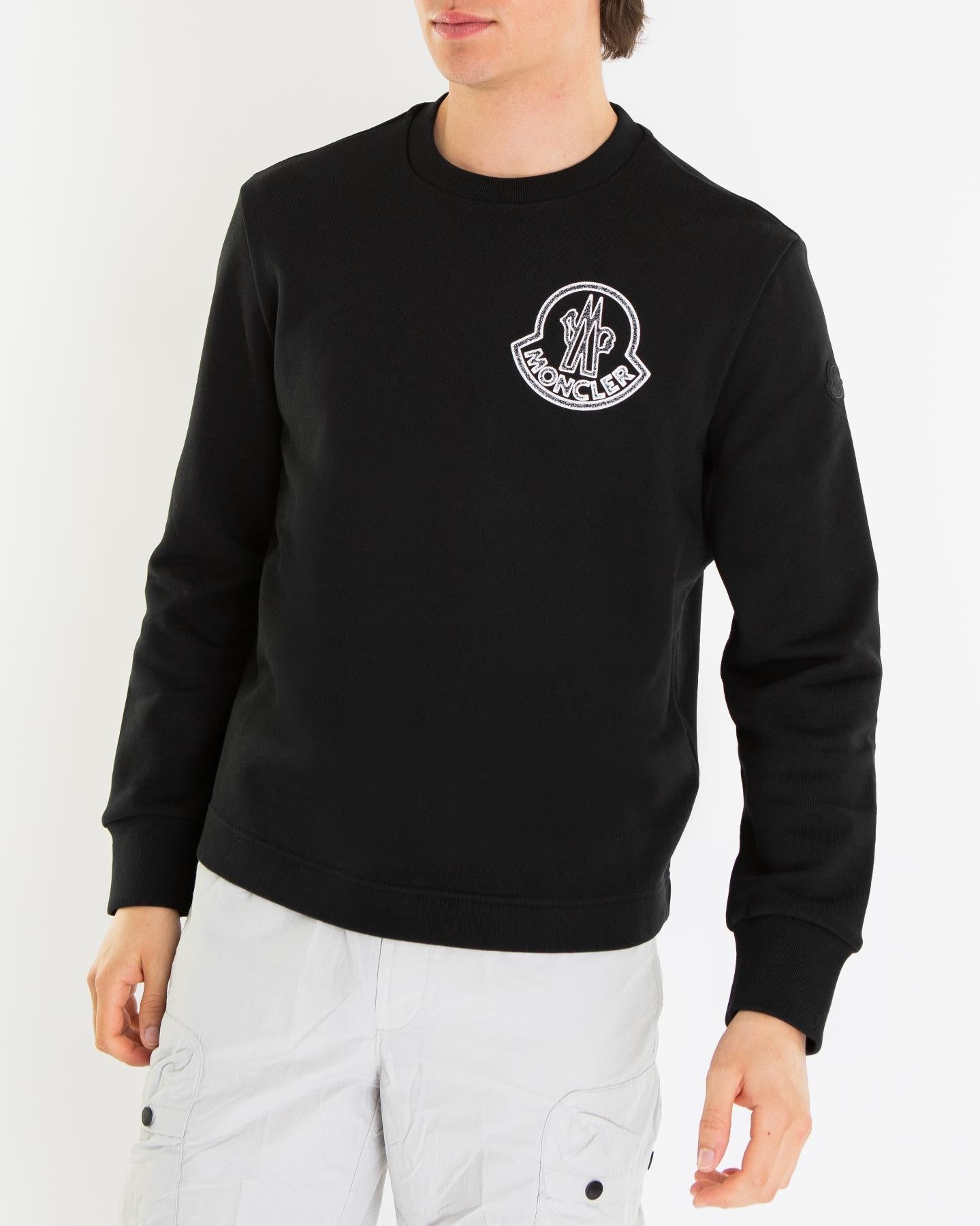 Moncler Heren Logo patch Sweater Zwart - Eleganza.nl