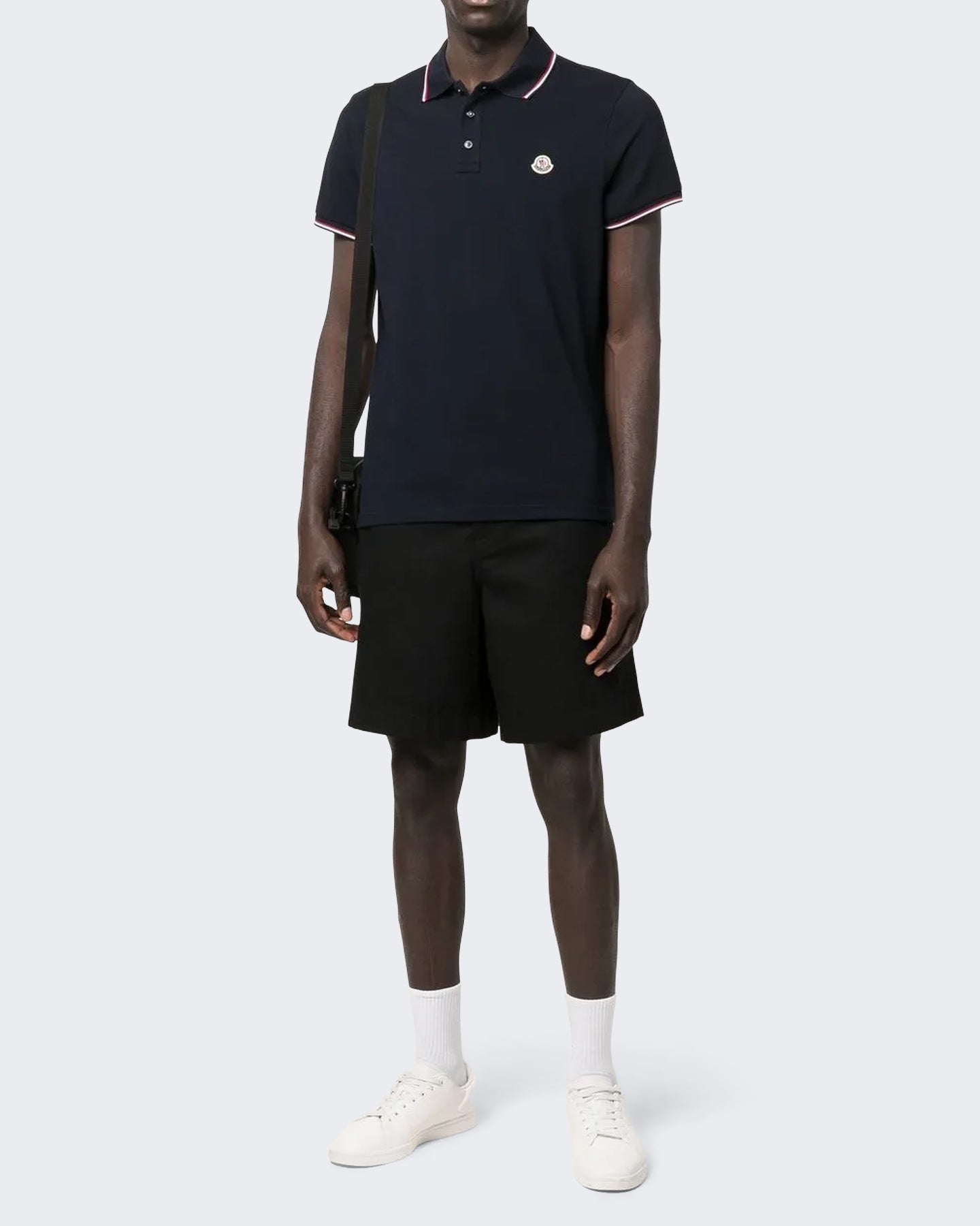 Moncler Heren Polo met korte mouwen Blauw - Eleganza.nl