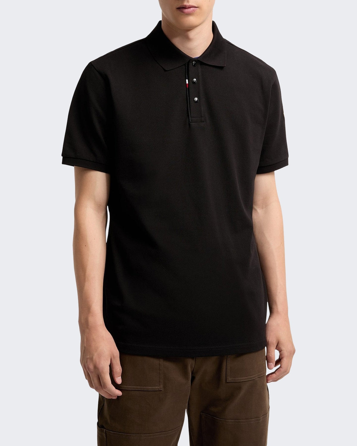 Moncler Heren Ss Polo-L20918a00017 89a16-Black Zwart - Eleganza.nl