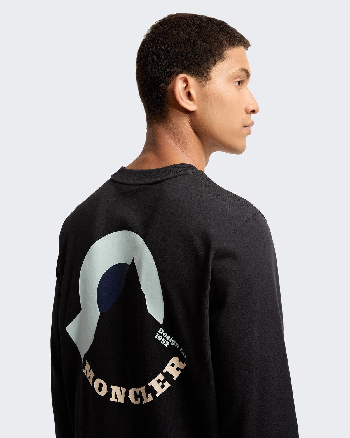 Moncler Heren T-shirt lange mouw Blauw - Eleganza.nl