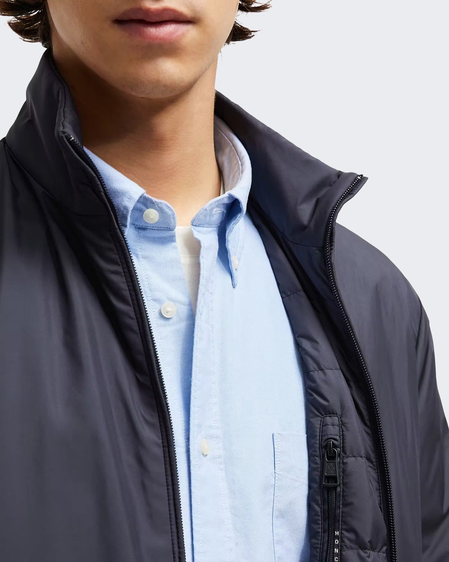 Moncler Moncler Heren Solienn gewatteerde Blauw jas - Eleganza.nl