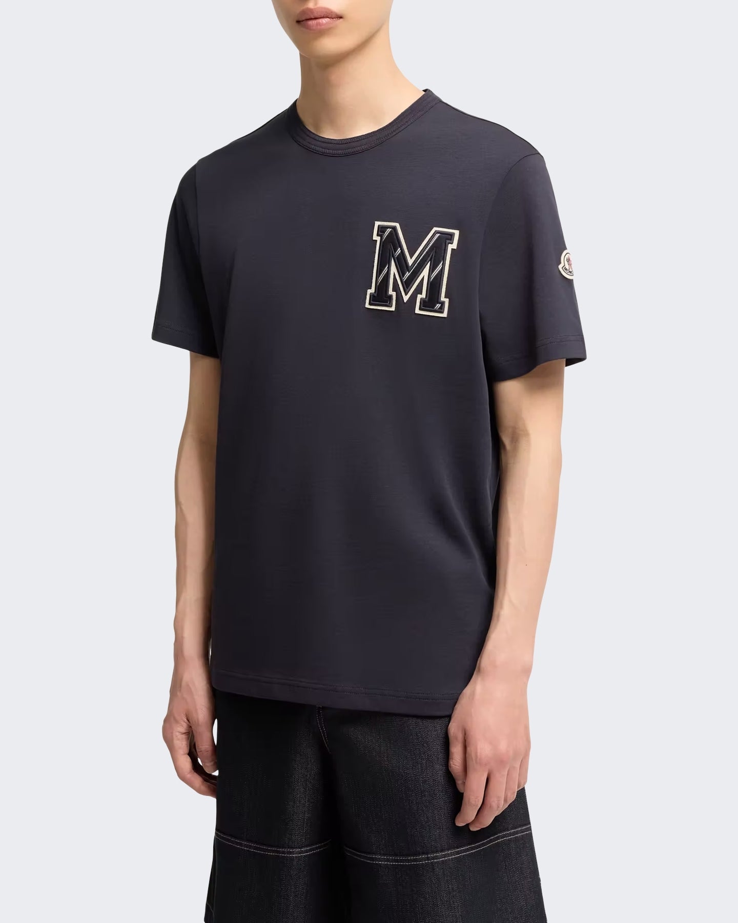 Moncler Moncler Heren Ss T-Shirt-L20918c00012 89aug-Blauw - Eleganza.nl