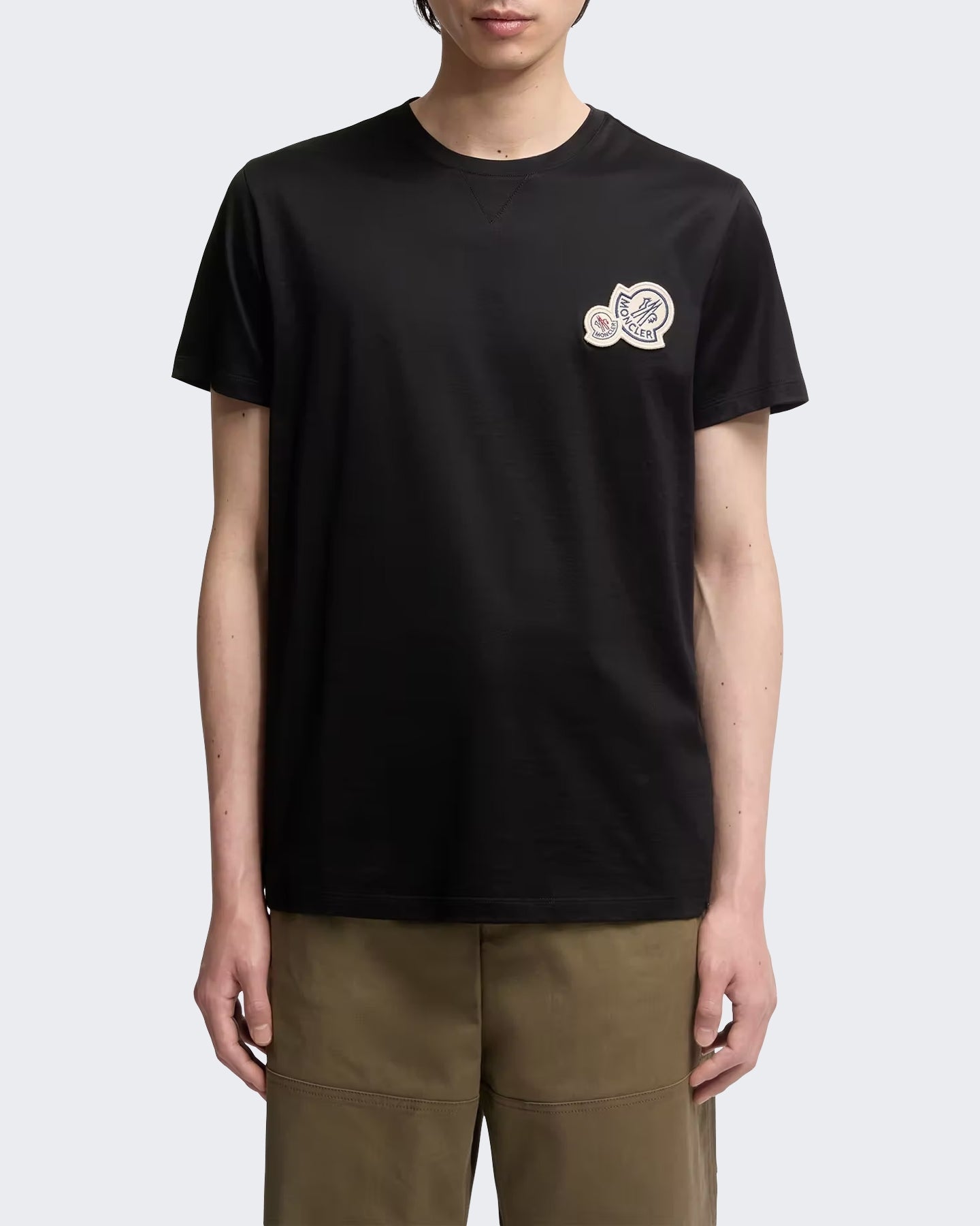Moncler Moncler Heren Ss T-Shirt-L20918c00041 8390y-Black Zwart - Eleganza.nl