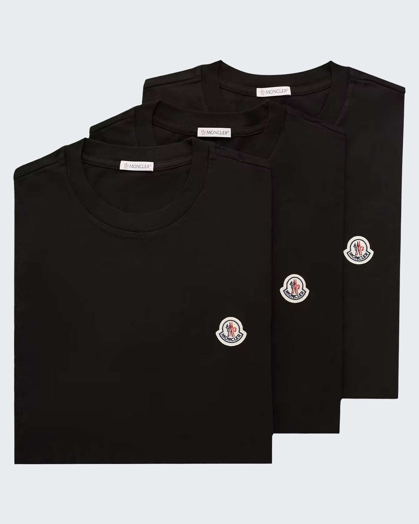 Moncler Men's Short-Sleeve T-Shirt 3-Pack Black