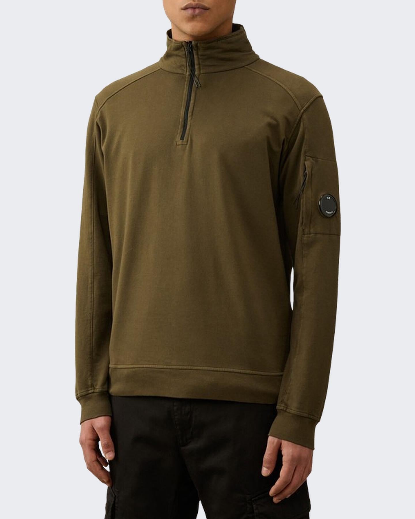 Heren Half Zip Collar Groen