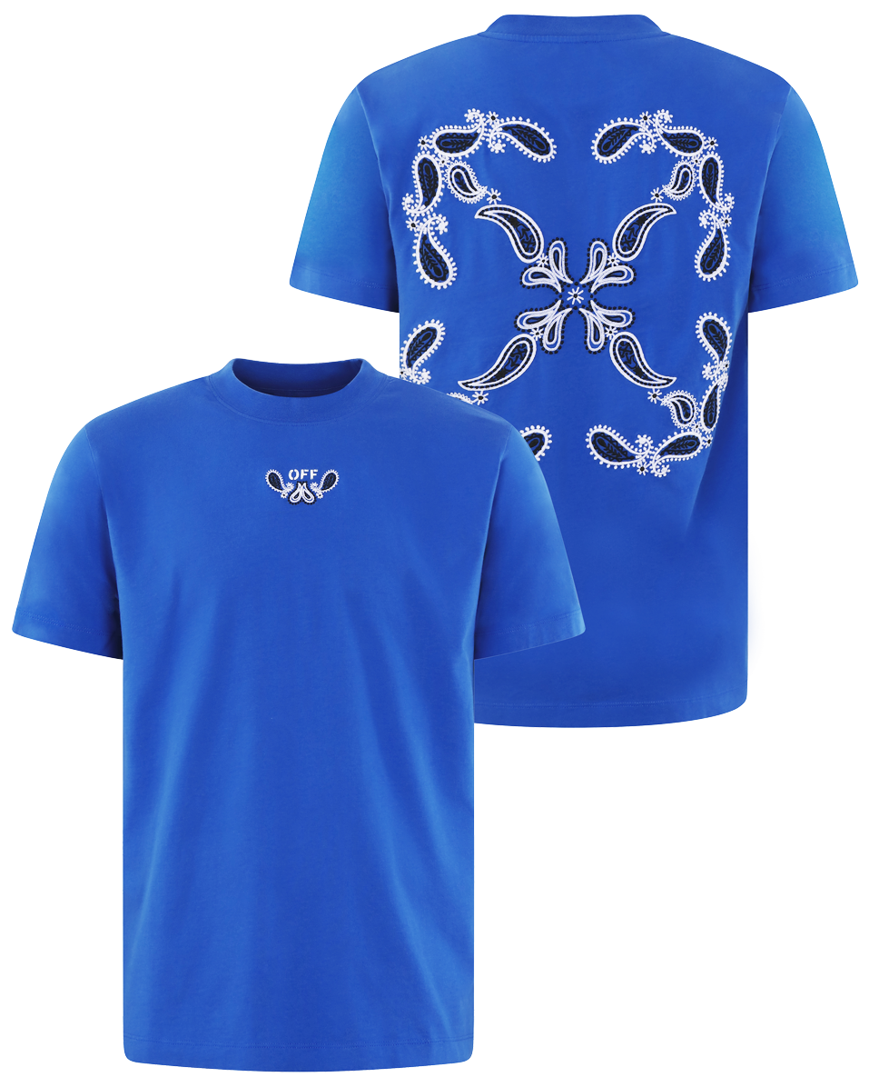 OFF WHITE Heren Bandana Arr Slim S S Tee Eleganza