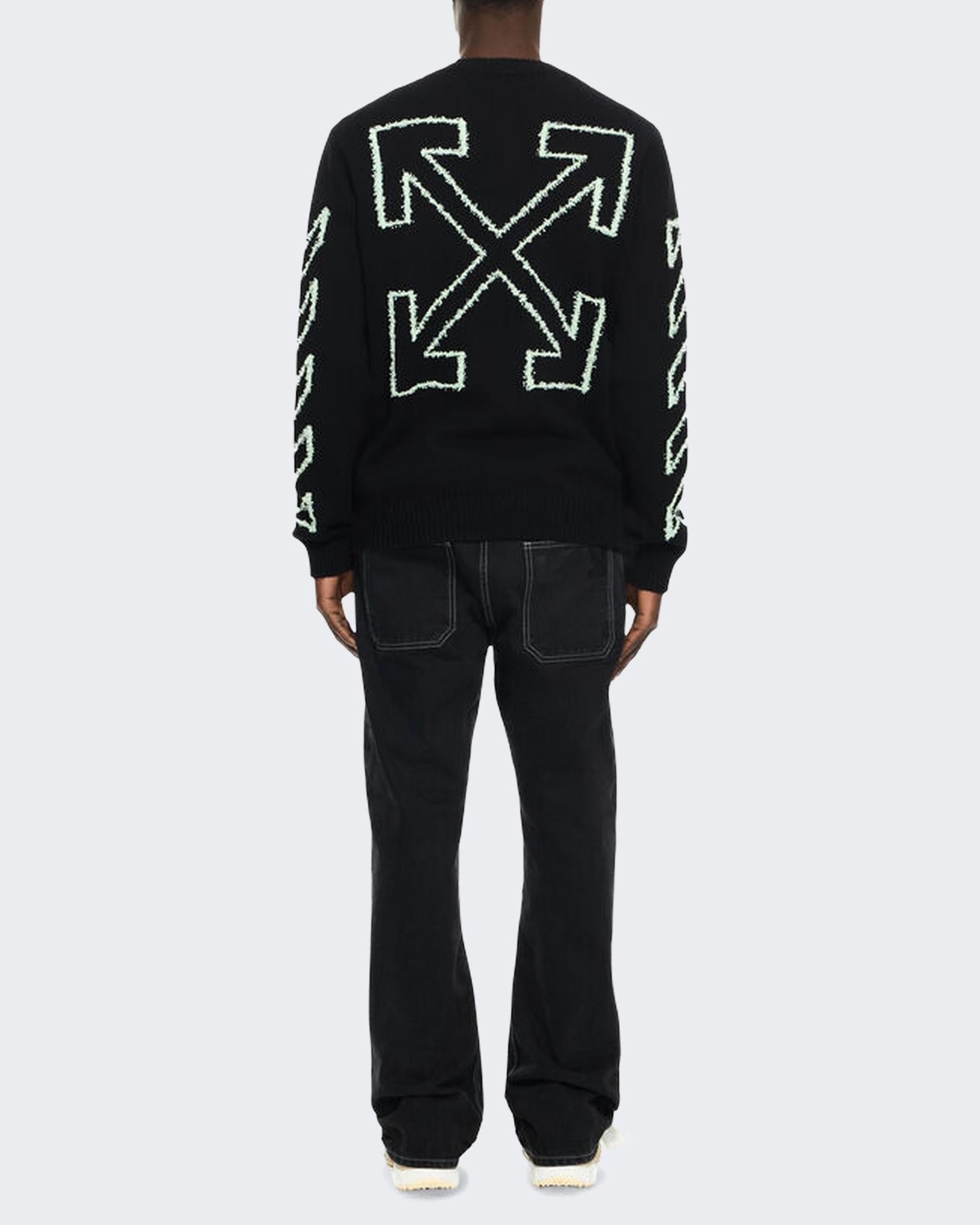 Heren Diag Outline Knit Crewneck