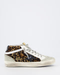 Golden Goose Women's Mid Star Horsy Sneaker Beige — huidige kleur