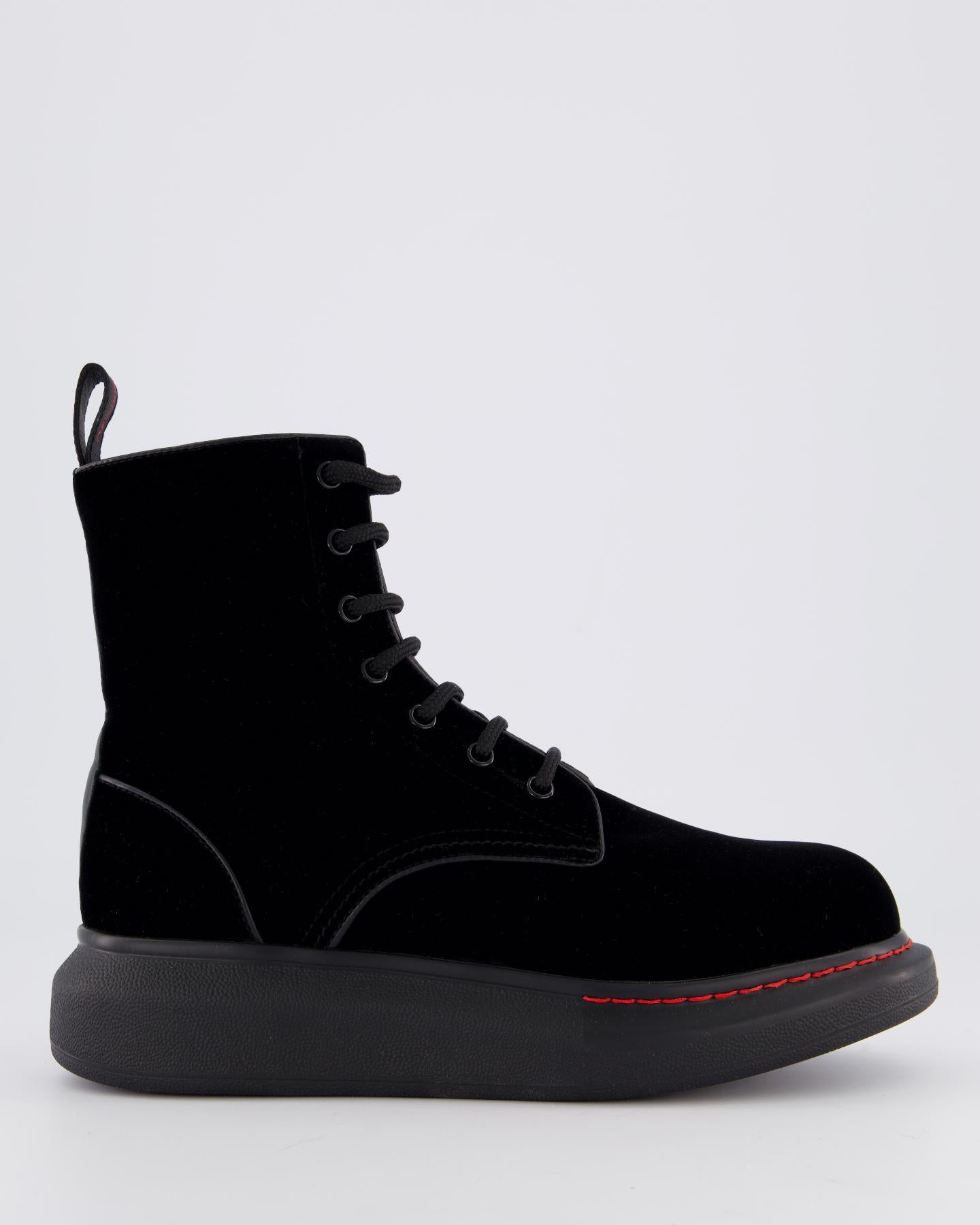 Women Hybrid Lace Up Boot Velvet