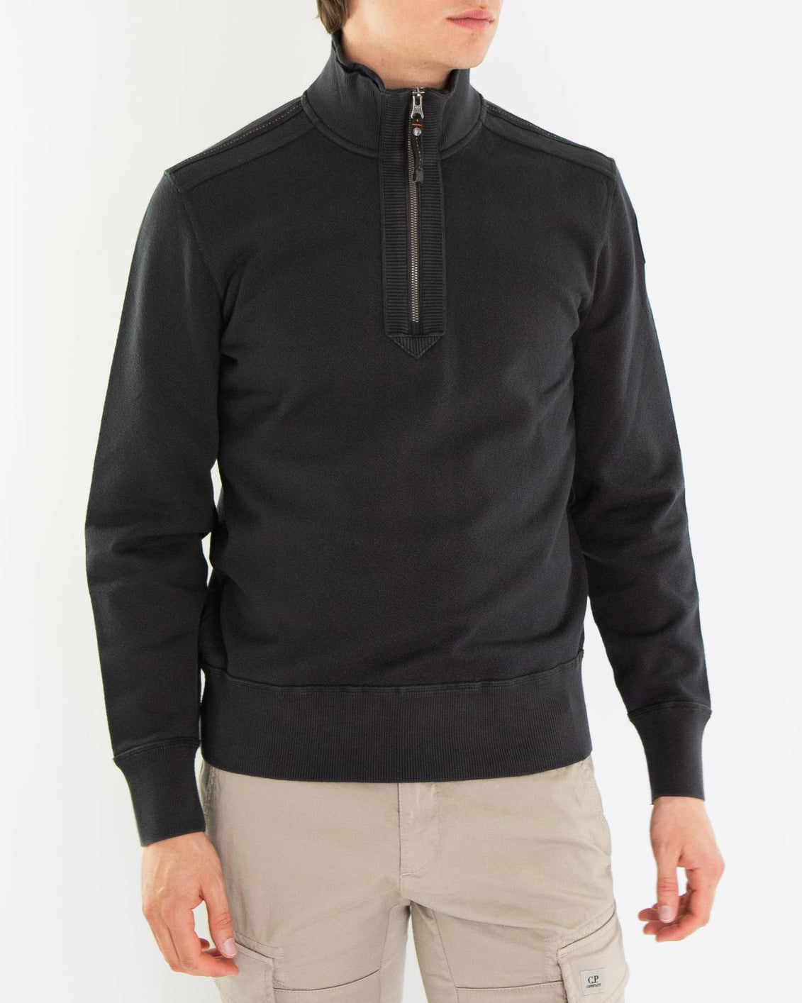 Heren Lenard Half Zip Zwart