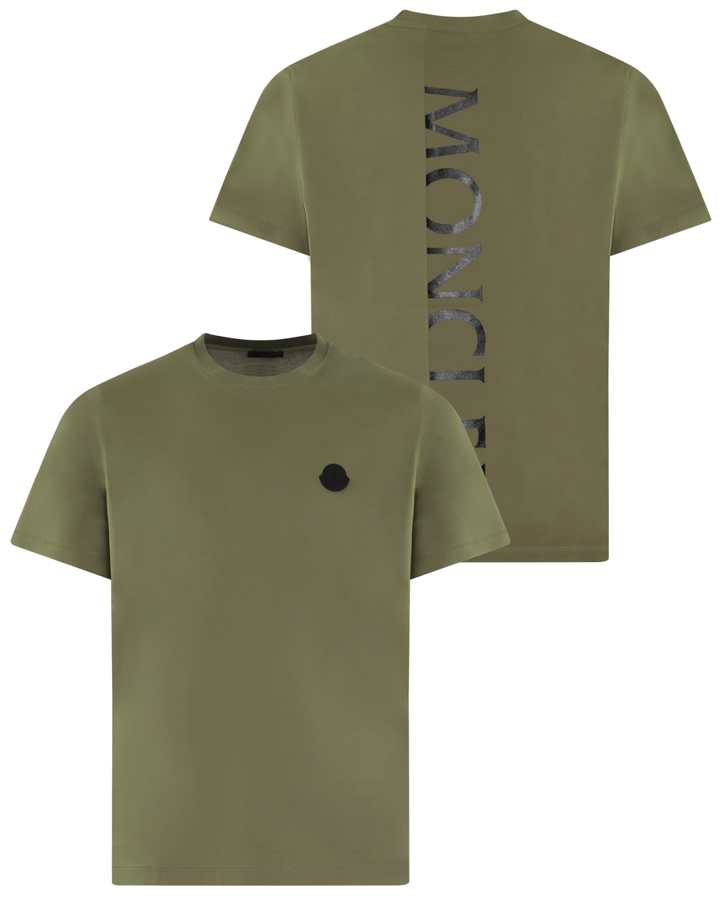 Heren Verticaal Logo T-Shirt Groen