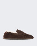 Women's Riley Mio Fur sneaker met bont Brown — huidige kleur