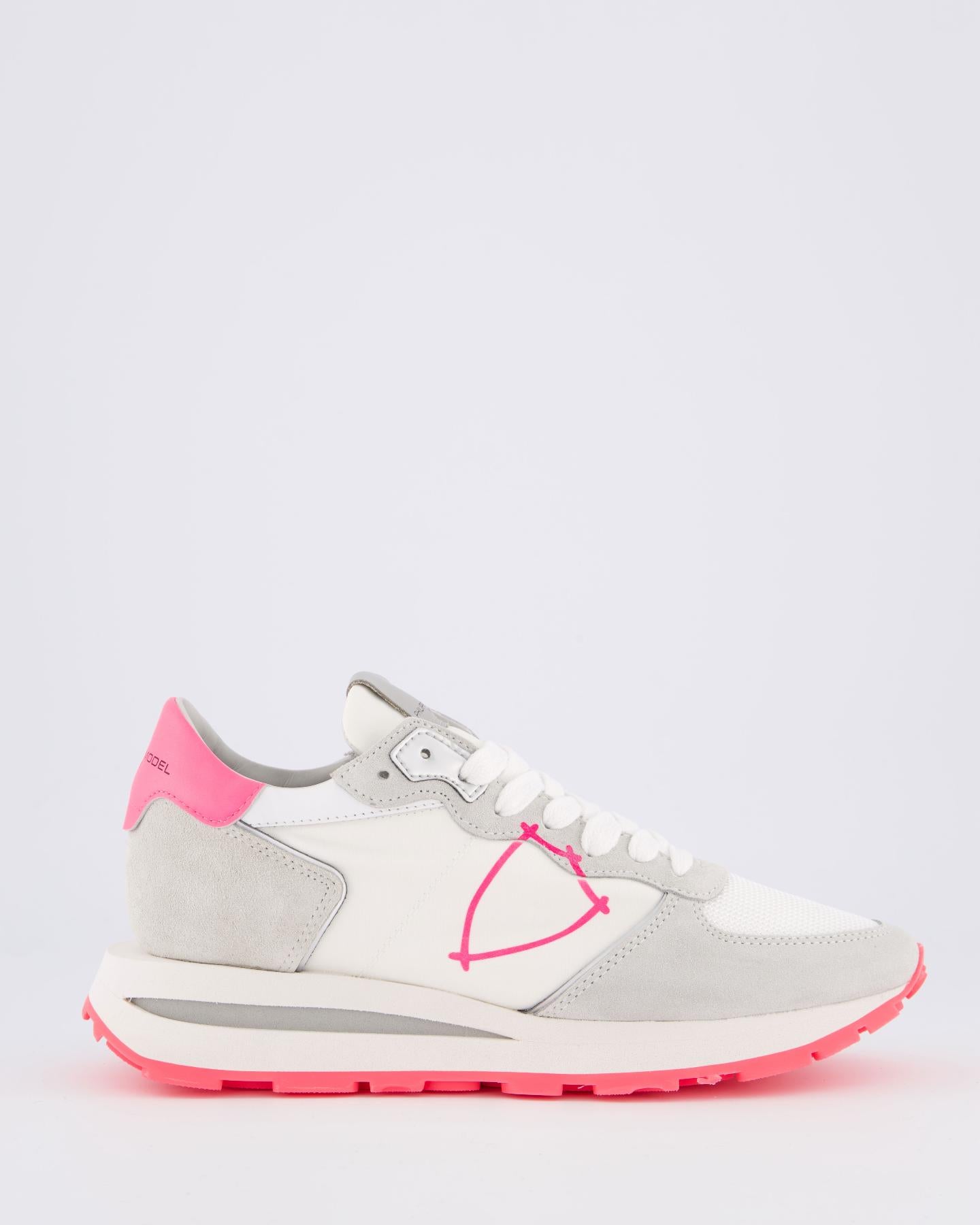Dames Tropez Haute Sneaker Wit/Roze