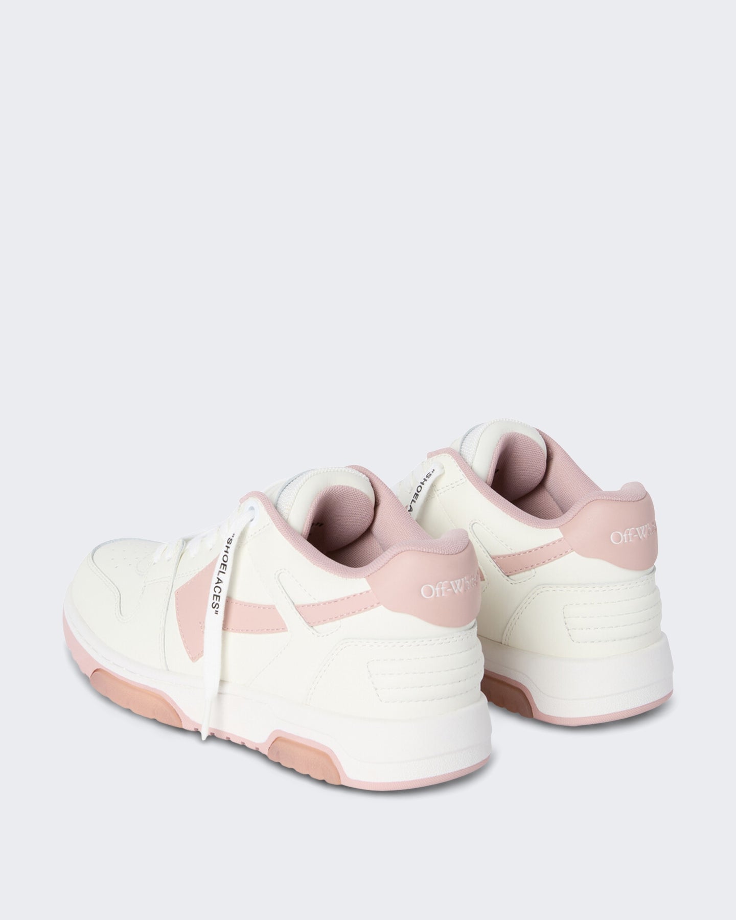 OFF WHITE Dames Out Of Office sneaker wit met roze - Eleganza.nl