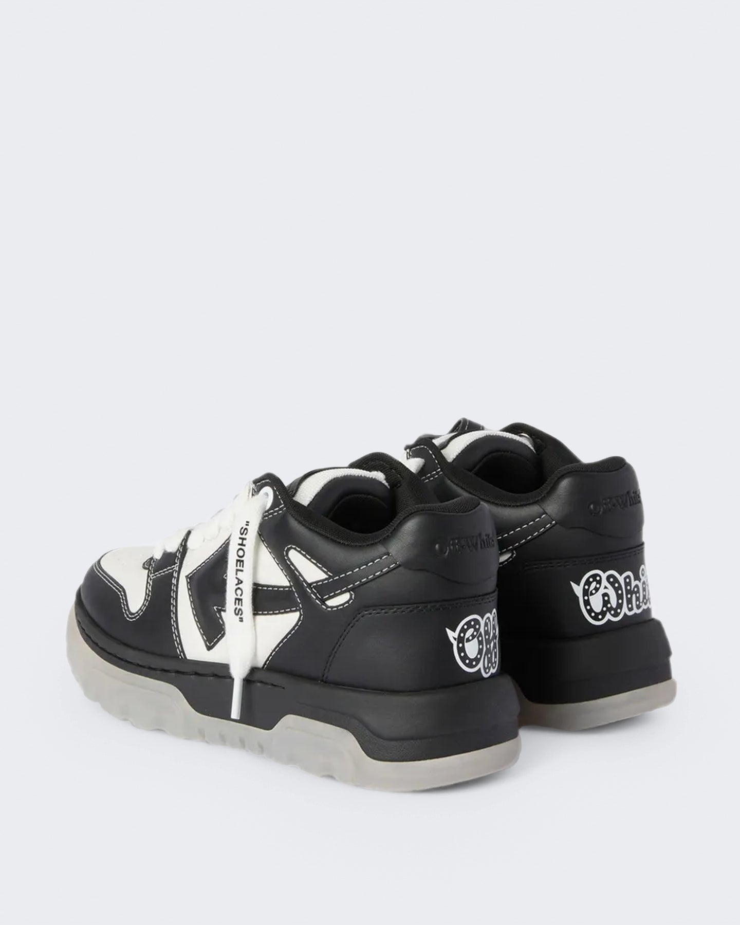 OFF WHITE Heren Chunky varsity sneaker in wit en zwart - Eleganza.nl