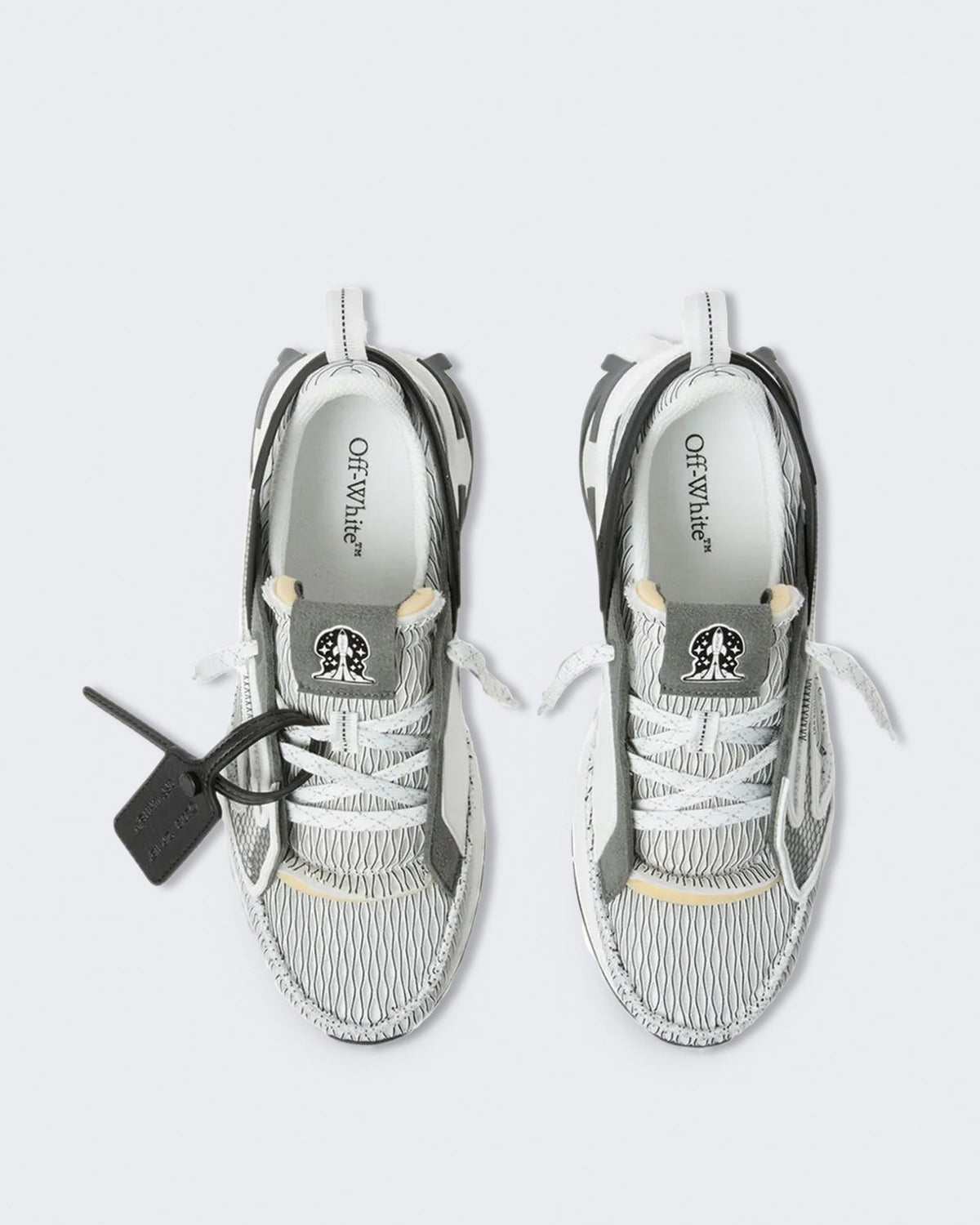 OFF WHITE Heren Space Memo sneaker in wit en zwart - Eleganza.nl