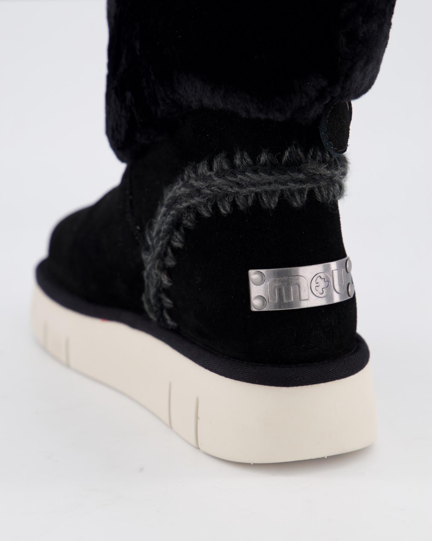 Dames Bounce Boot Shearling Zwart