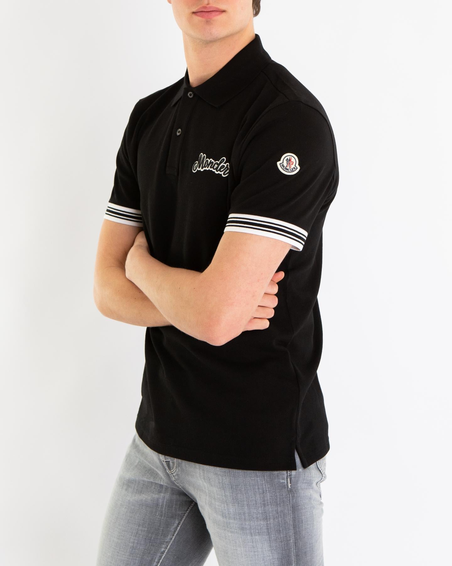 Heren Varsity Logo Polo Zwart