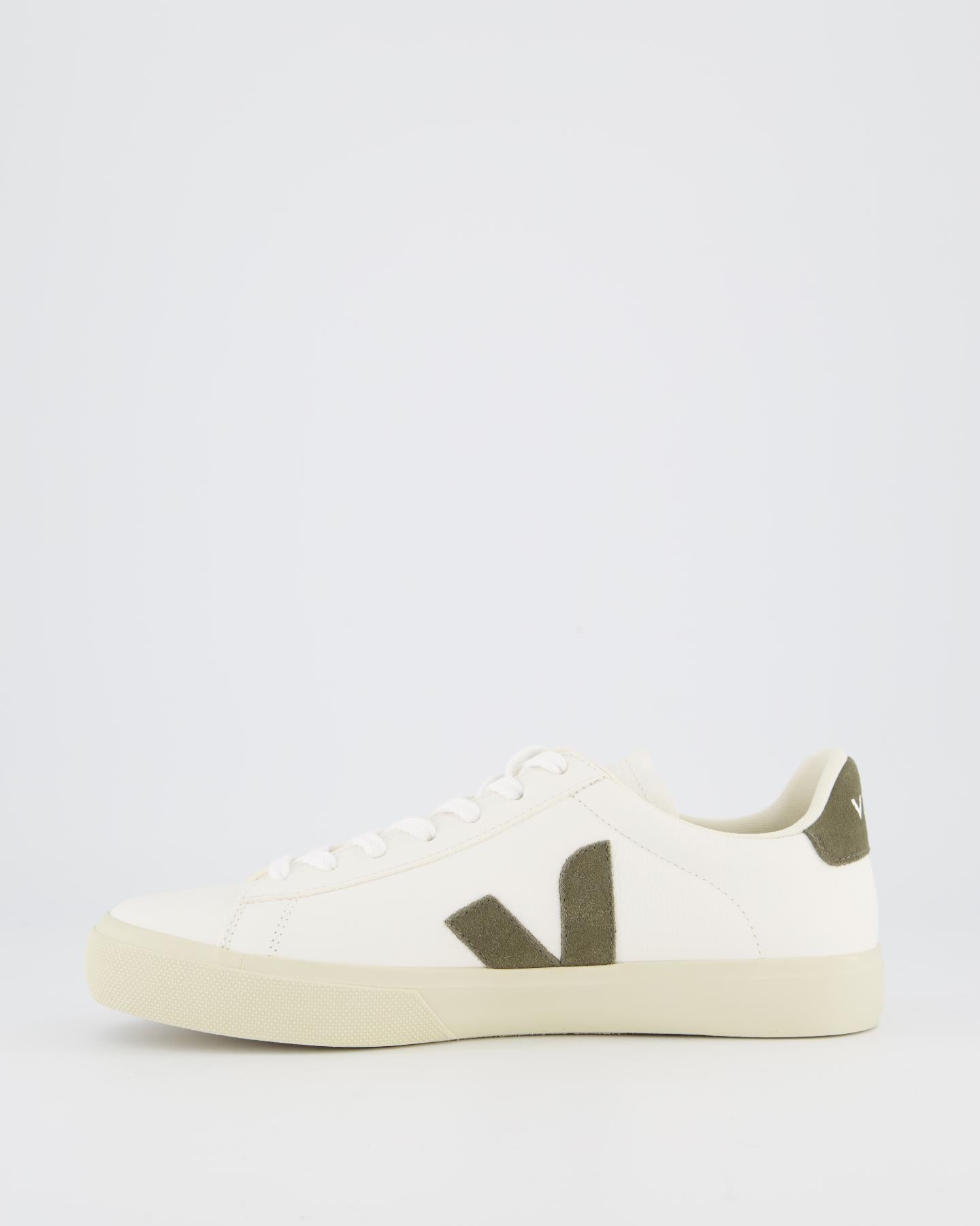 Heren Campo Sneaker Leer Wit/Khaki