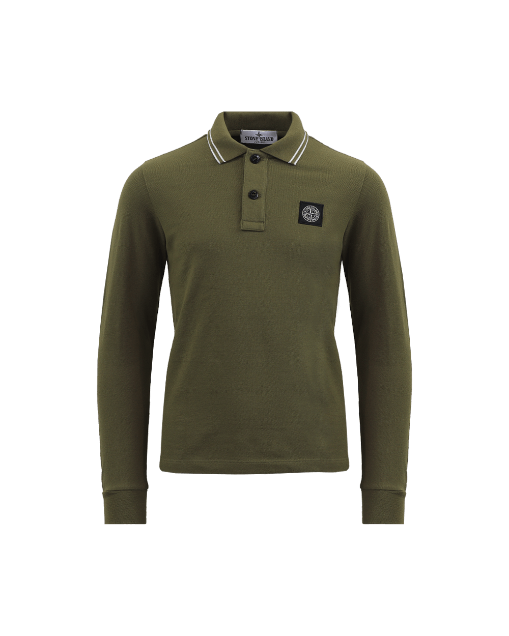 Kids Logo Patch Long Polo Green