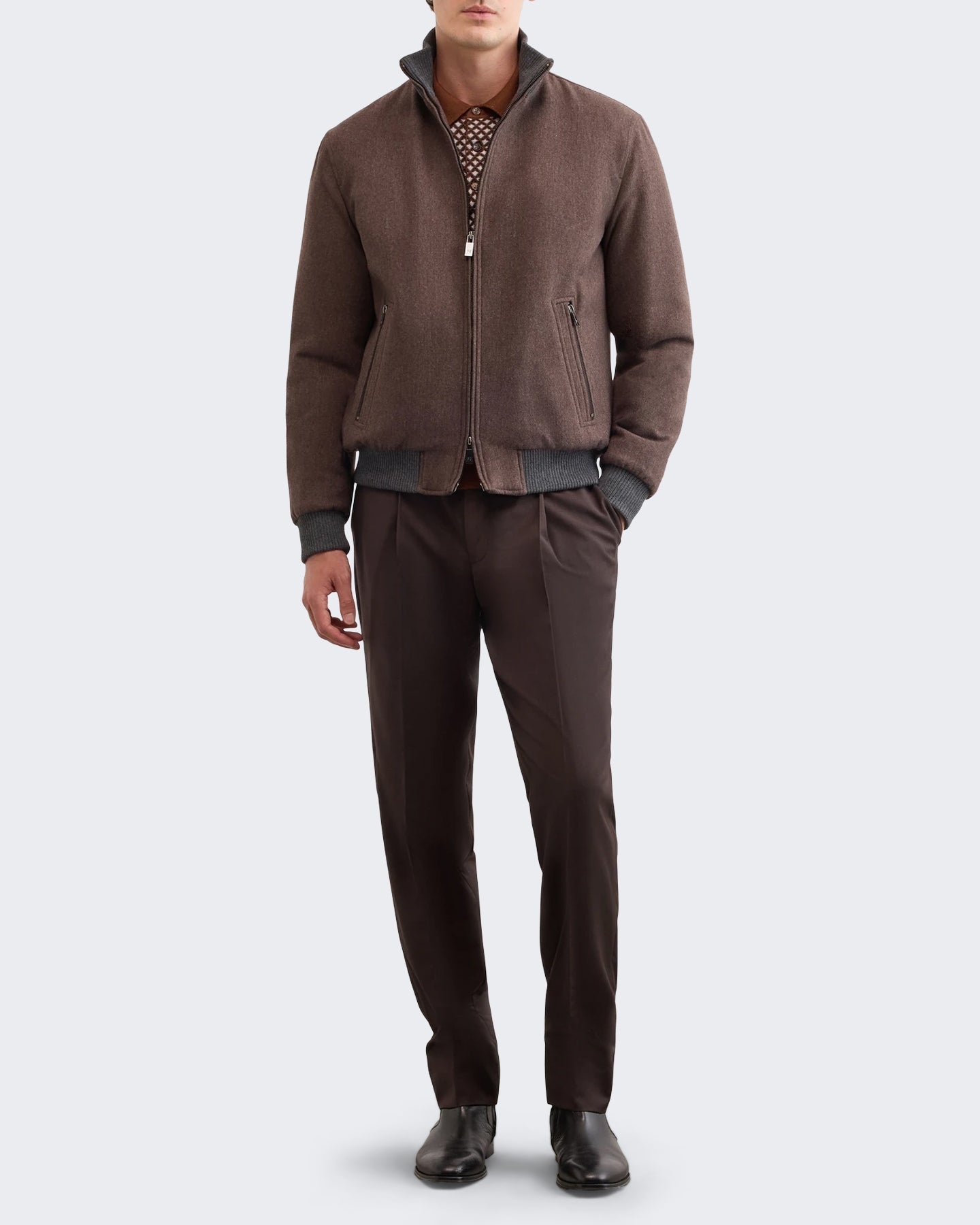 Pal Zileri Heren Blouson jack in bruine kleur Bruin - Eleganza.nl