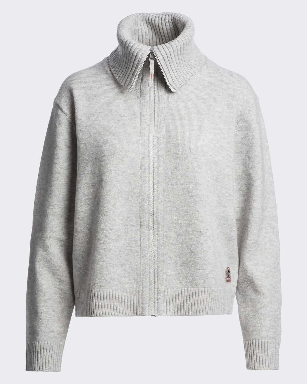 Parajumpers Dames Cardigan met volledige rits in gemêleerd grijs - Eleganza.nl