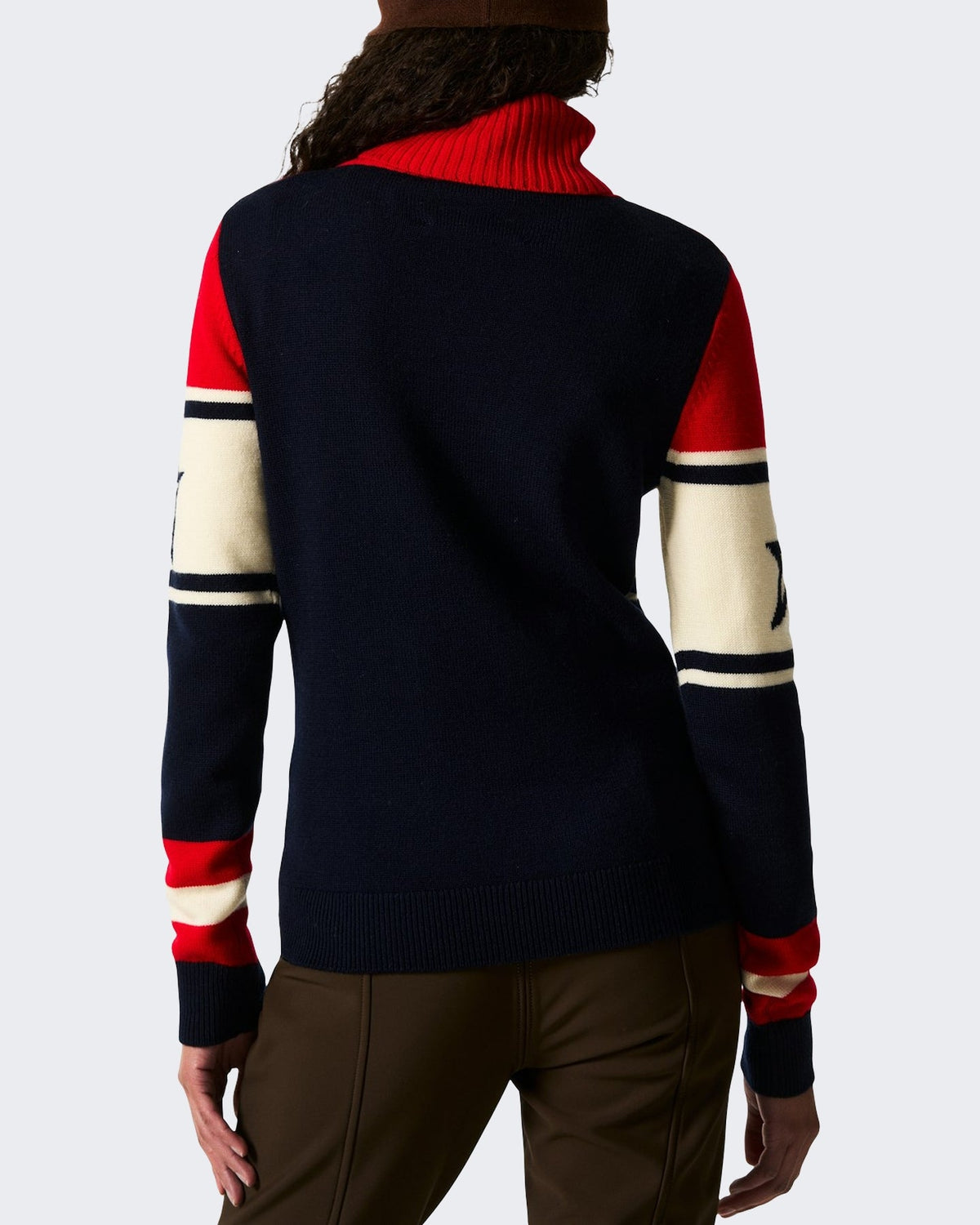 Perfect Moments Dames Schild gebreide sweater rood en Blauw - Eleganza.nl
