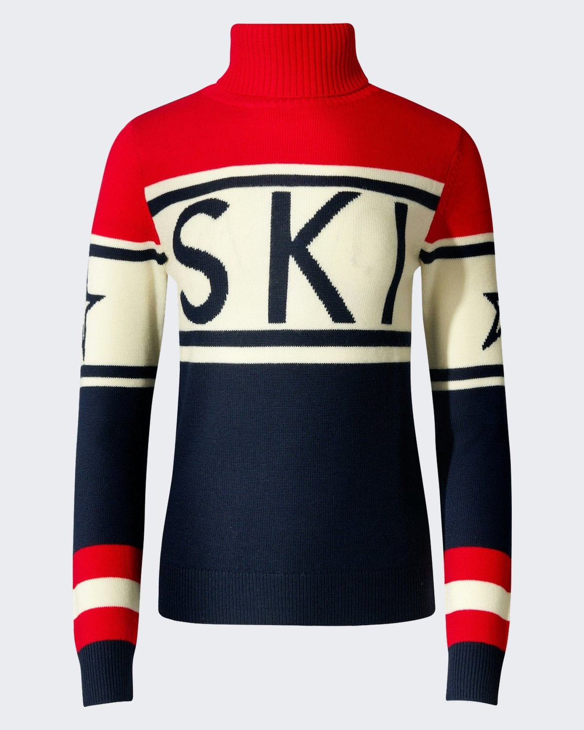 Perfect Moments Dames Schild gebreide sweater rood en Blauw - Eleganza.nl